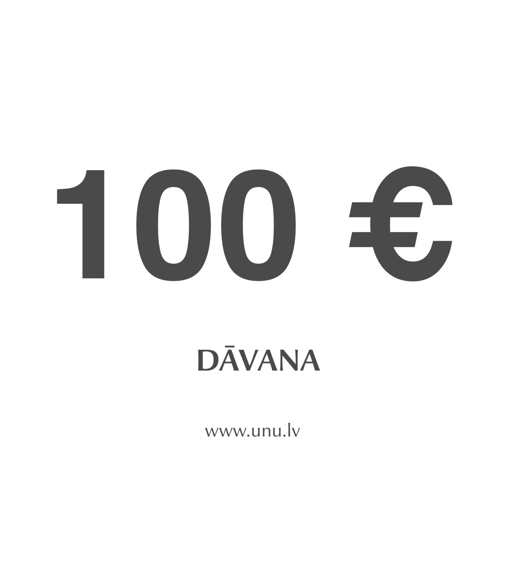 Dāvanu kupons 100 EUR vērtībā