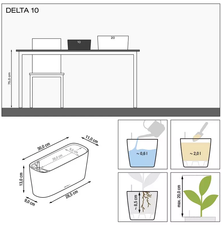 Puķu pods Lechuza Delta Premium