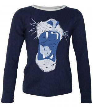 Zils kokvilnas T-krekls zēniem