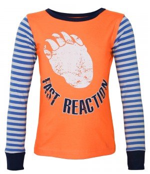 Bērnu svītrains kokvilnas t-krekls