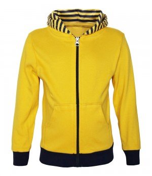 Bērnu dzeltens džemperis ar kapuci