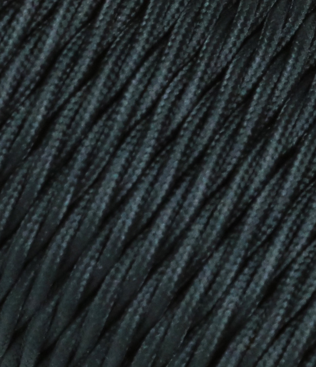 Pīts trīsdzīslu tekstila kabelis, melns, 3 x 0,75 mm² 2 Pintas laidas internetu juodas 2