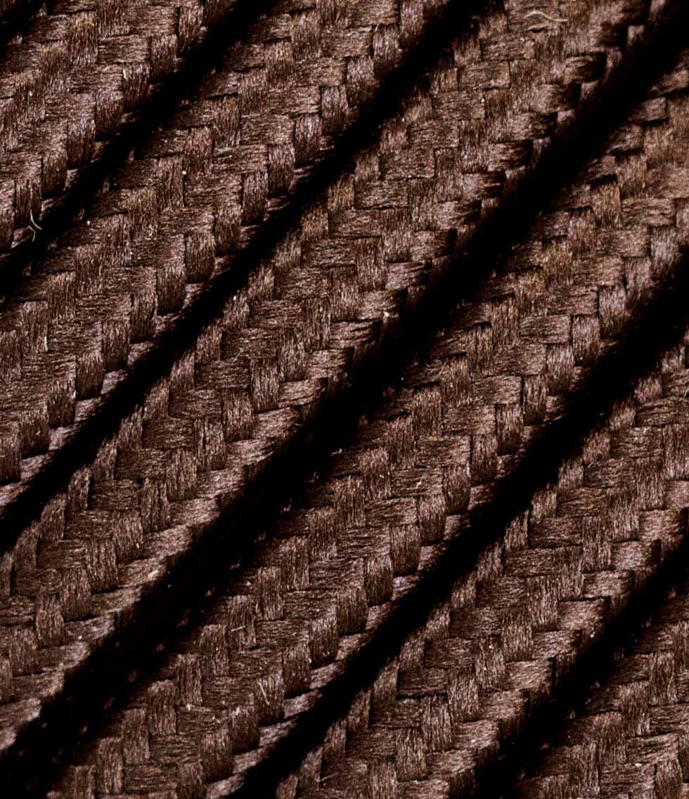 Brūns trīsdzīslu tekstila kabelis 3x1,5 mm² 3 Elektros laidai internetu 3