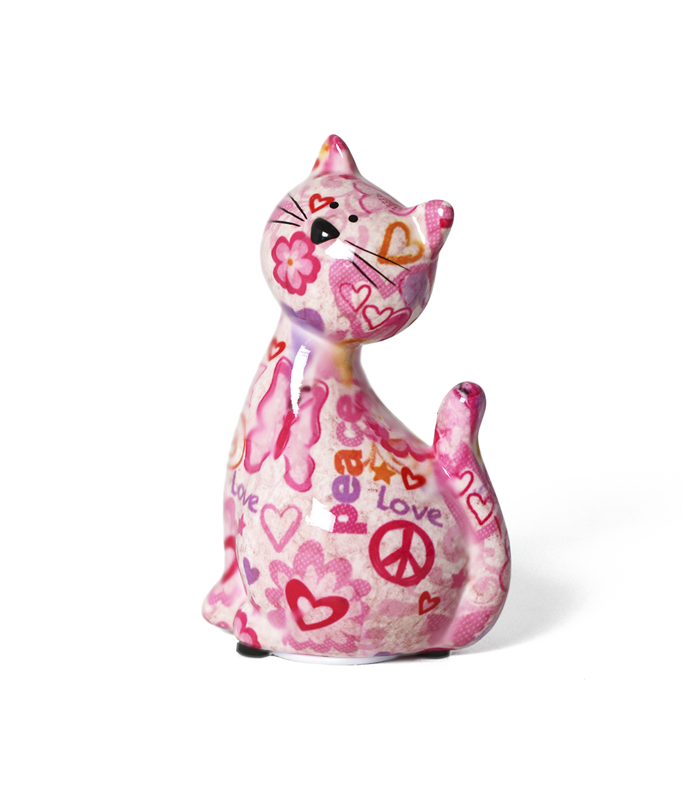 Bērnu dāvanu keramikas naudas kastīte kaķenīte Karamele