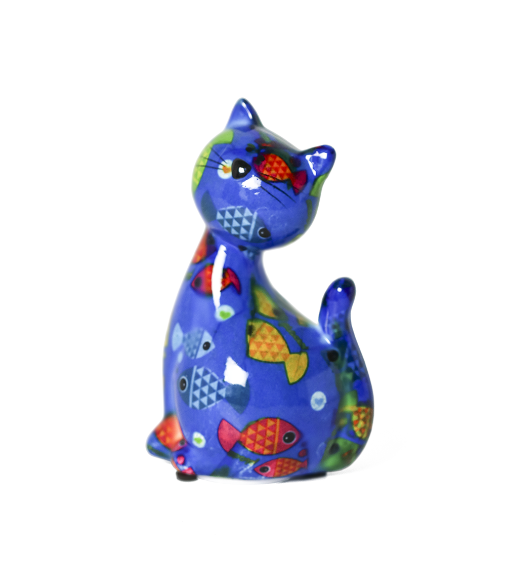 Bērnu dāvanu keramikas naudas kastīte kaķenīte Karamele