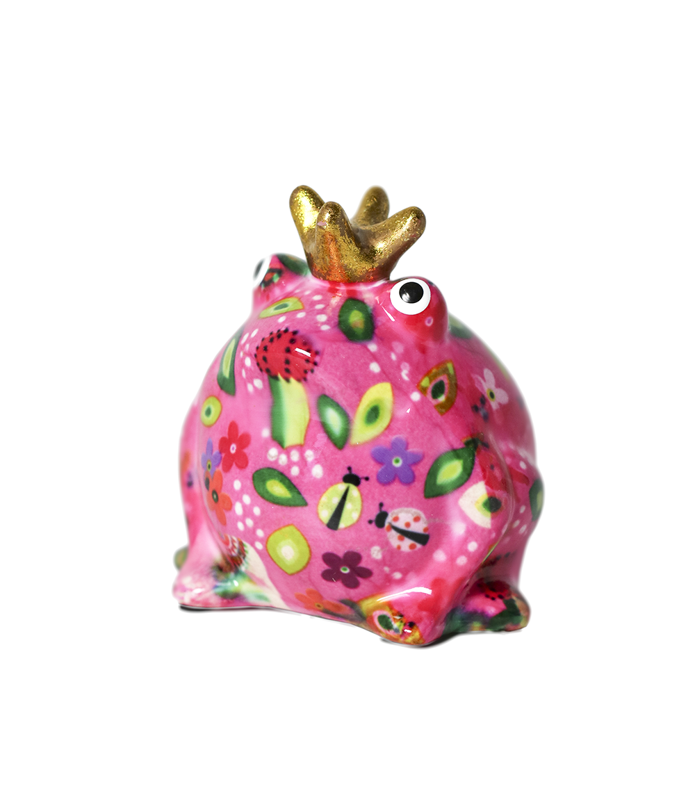 Maza keramikas naudas kaste bērniem Freds varde