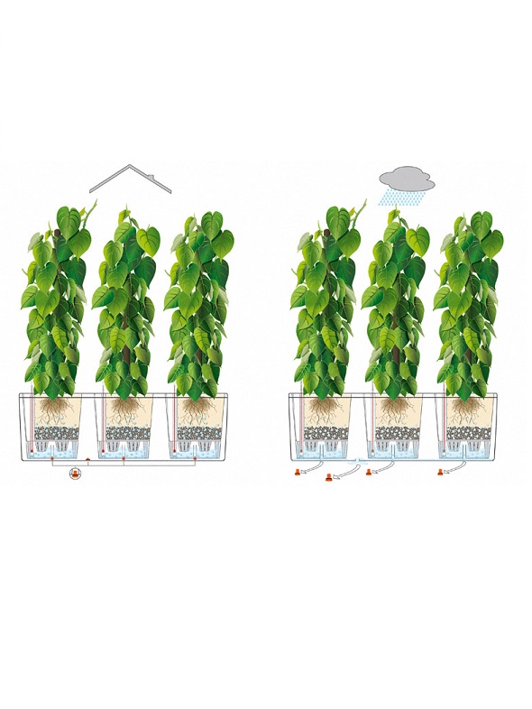 Āra puķu pods Lechuza Trio Cottage 7 Āra puķu pods Lechuza Trio Cottage 7