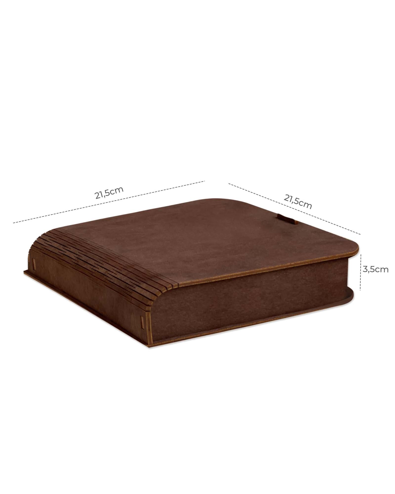 Brūna koka dāvanu kastīte M2R11,5