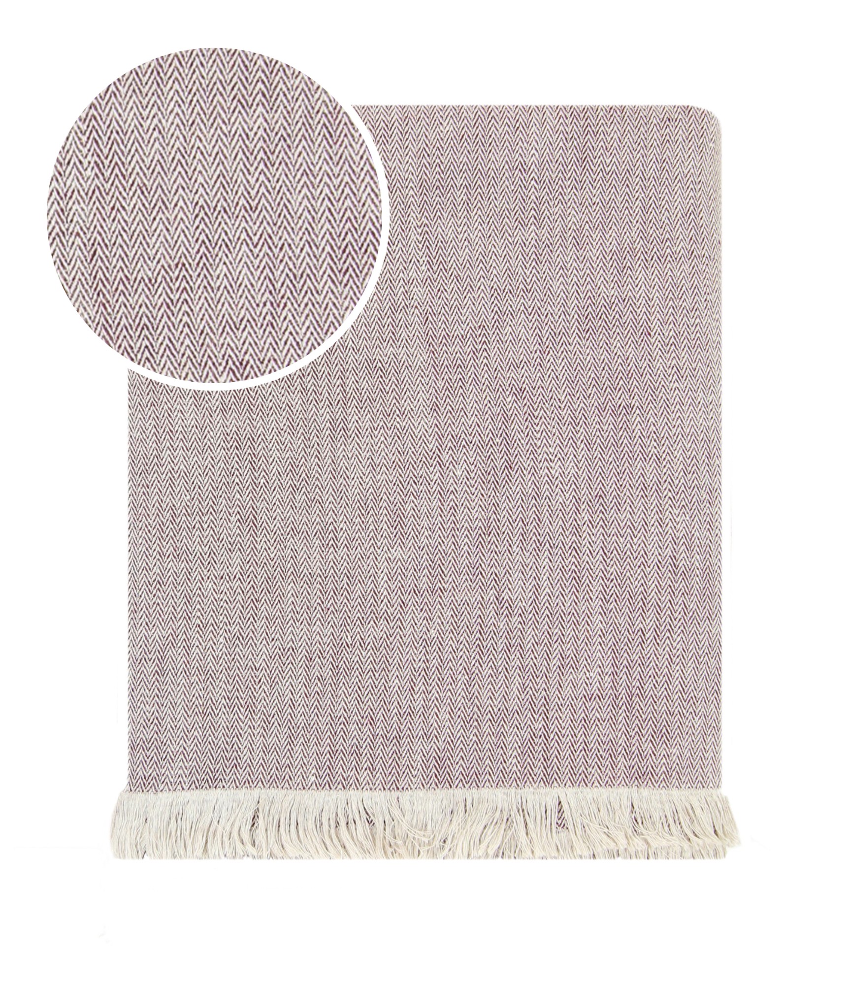 Lininis pledas bordo