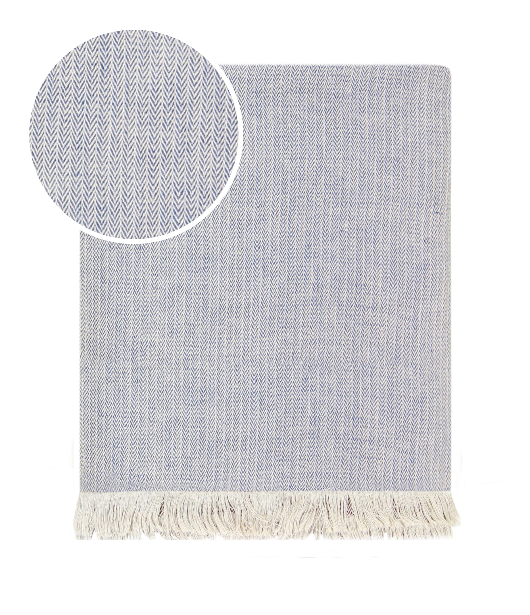 Melsvas lininis pledas