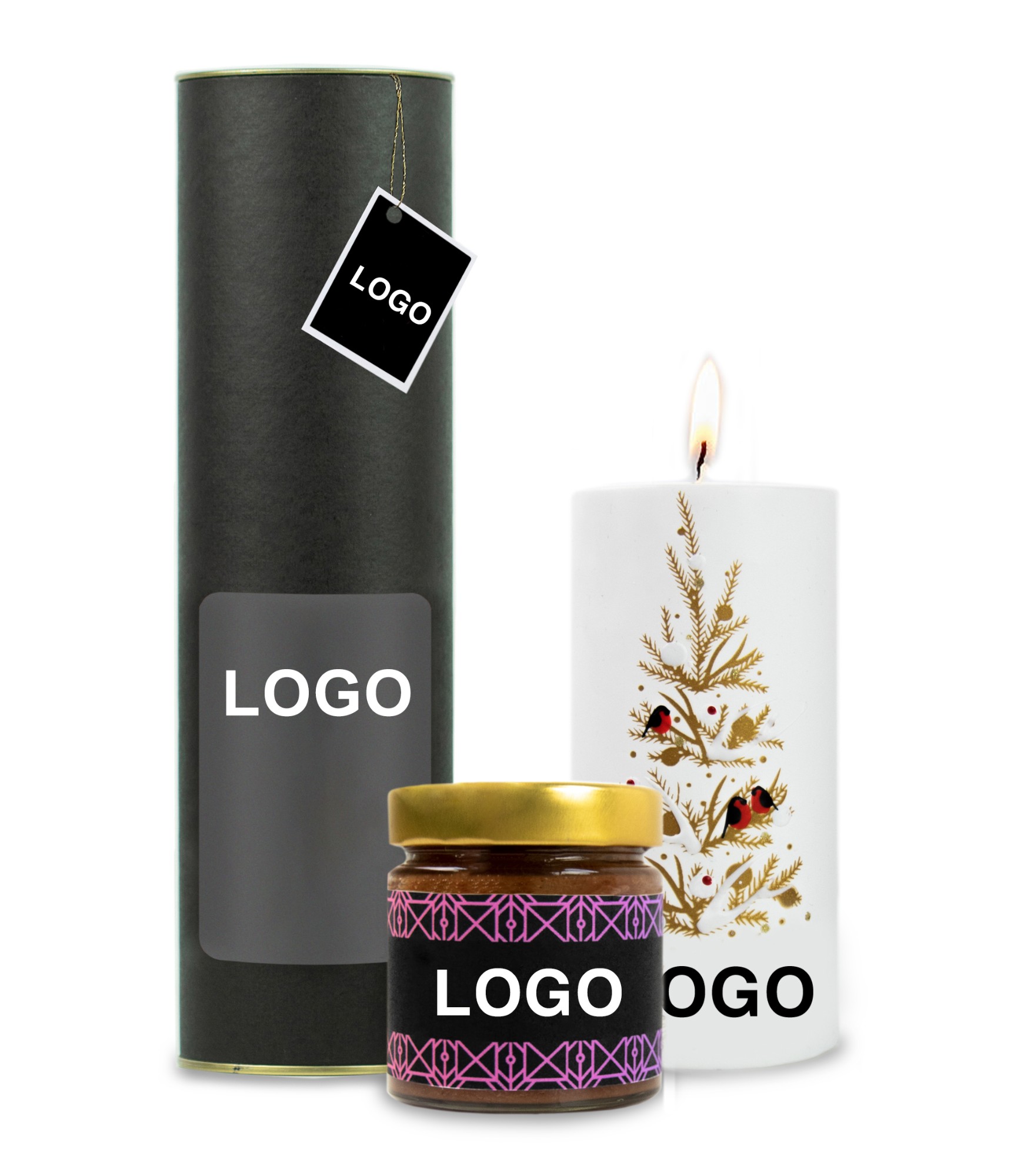 Biznesa dāvanu svece un bioloģiskais medus