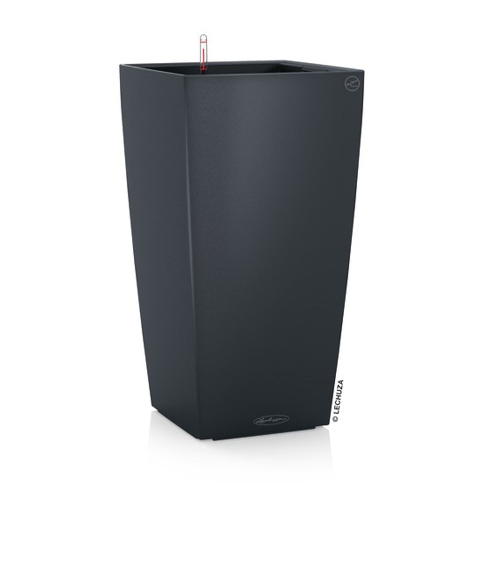 Puķu pods Lechuza Canto Square Premium 40 2 pilkas plastikinis vazonas lechuza 2