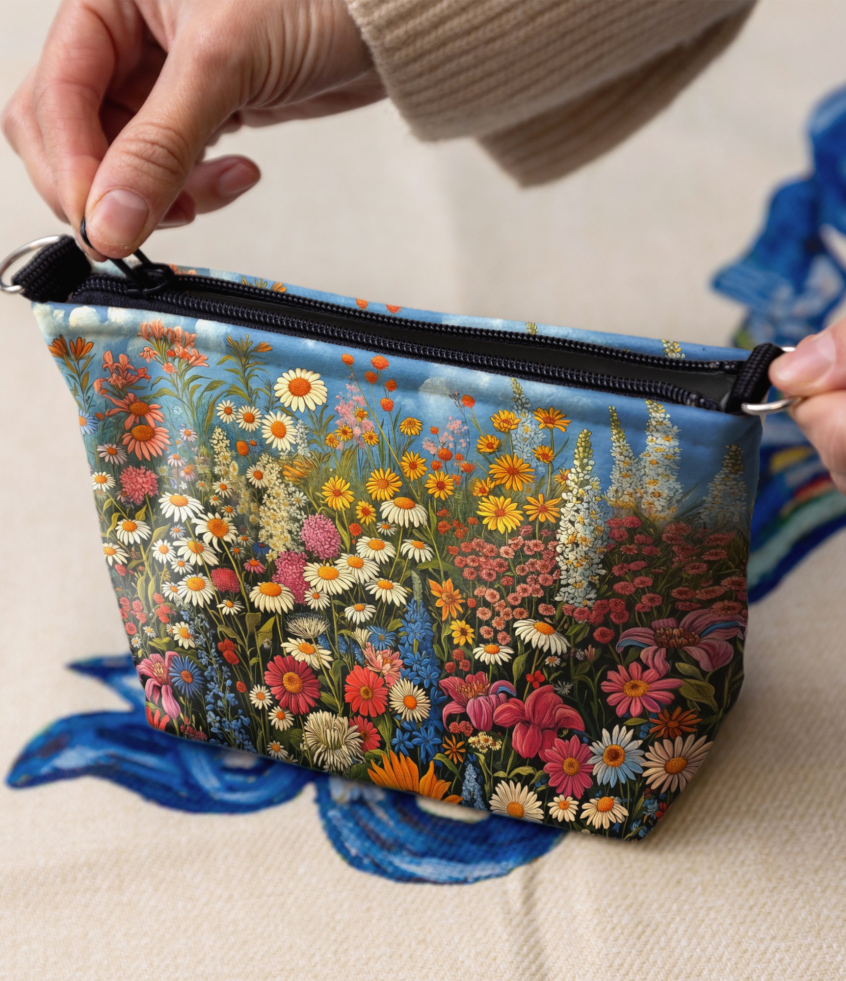 kosmetinės moterims su gėlėmis