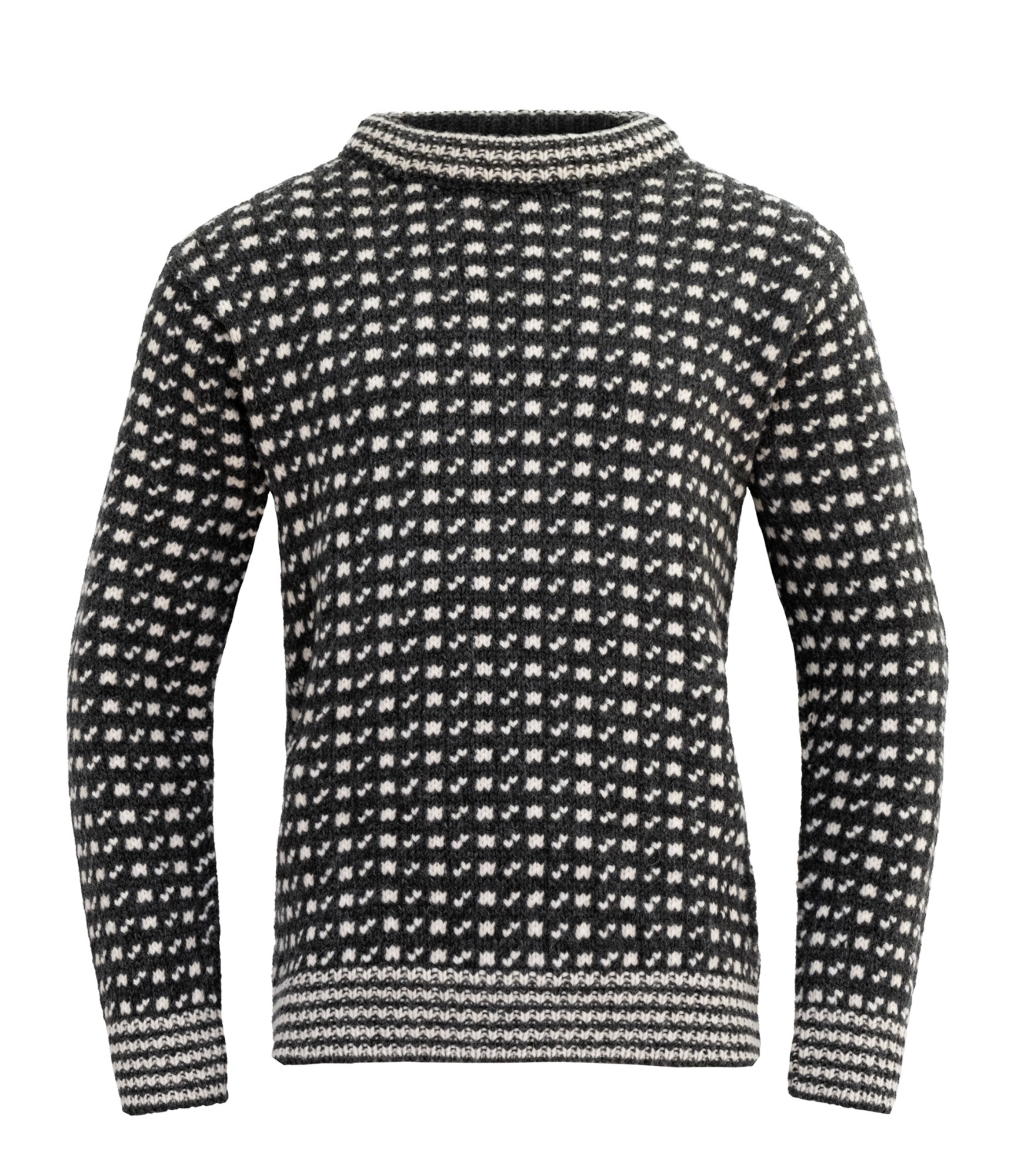 Tamsus raštuotas megztinis vyrams