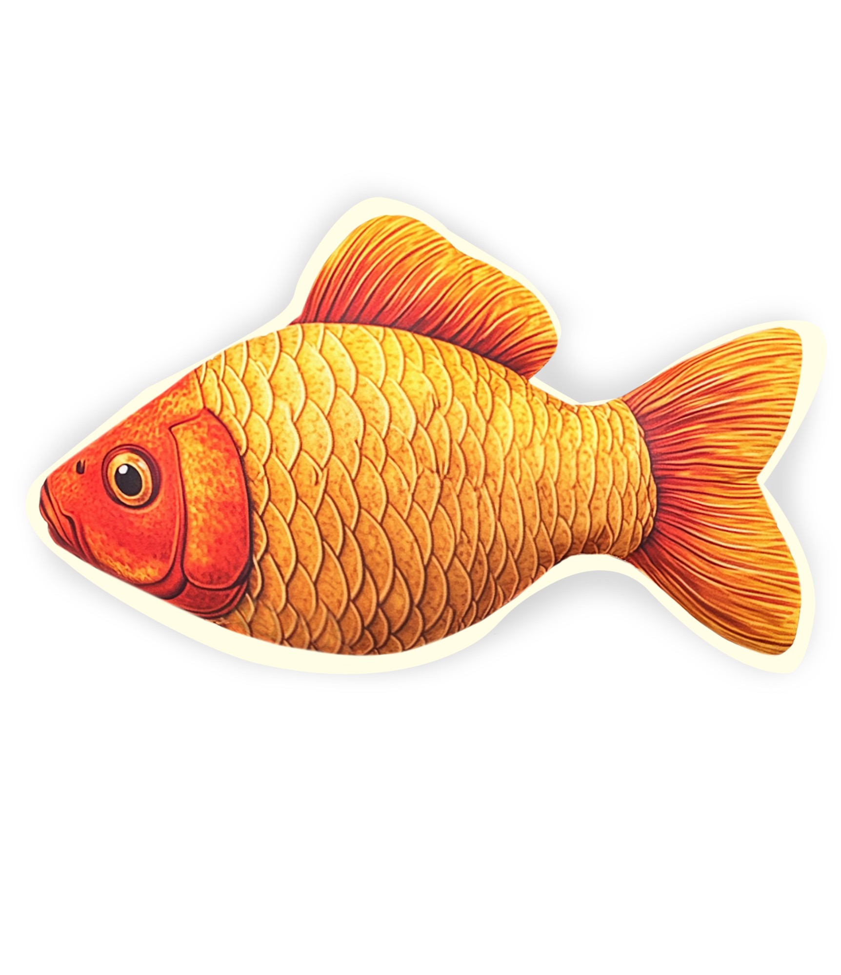 pagalvėlė su žuvies nuotrauka auksinė žuvelė