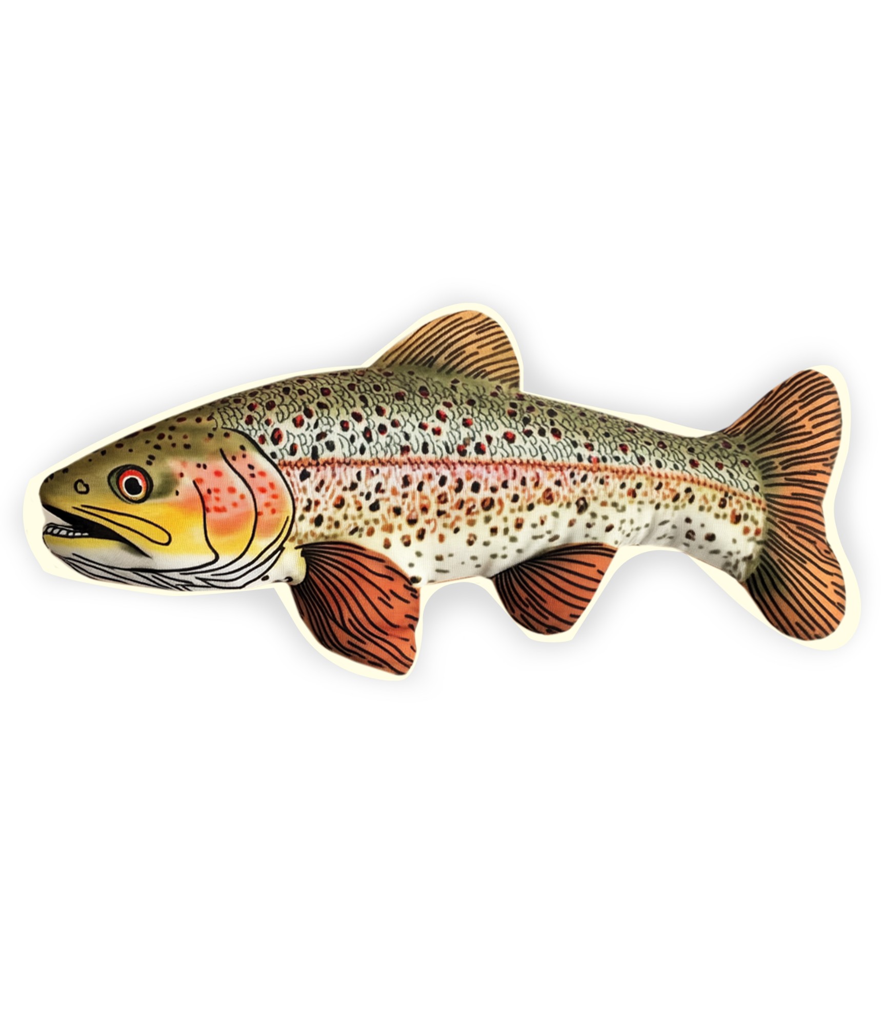 dekoratyvinė pagalvėlė su žuvis upėtakis