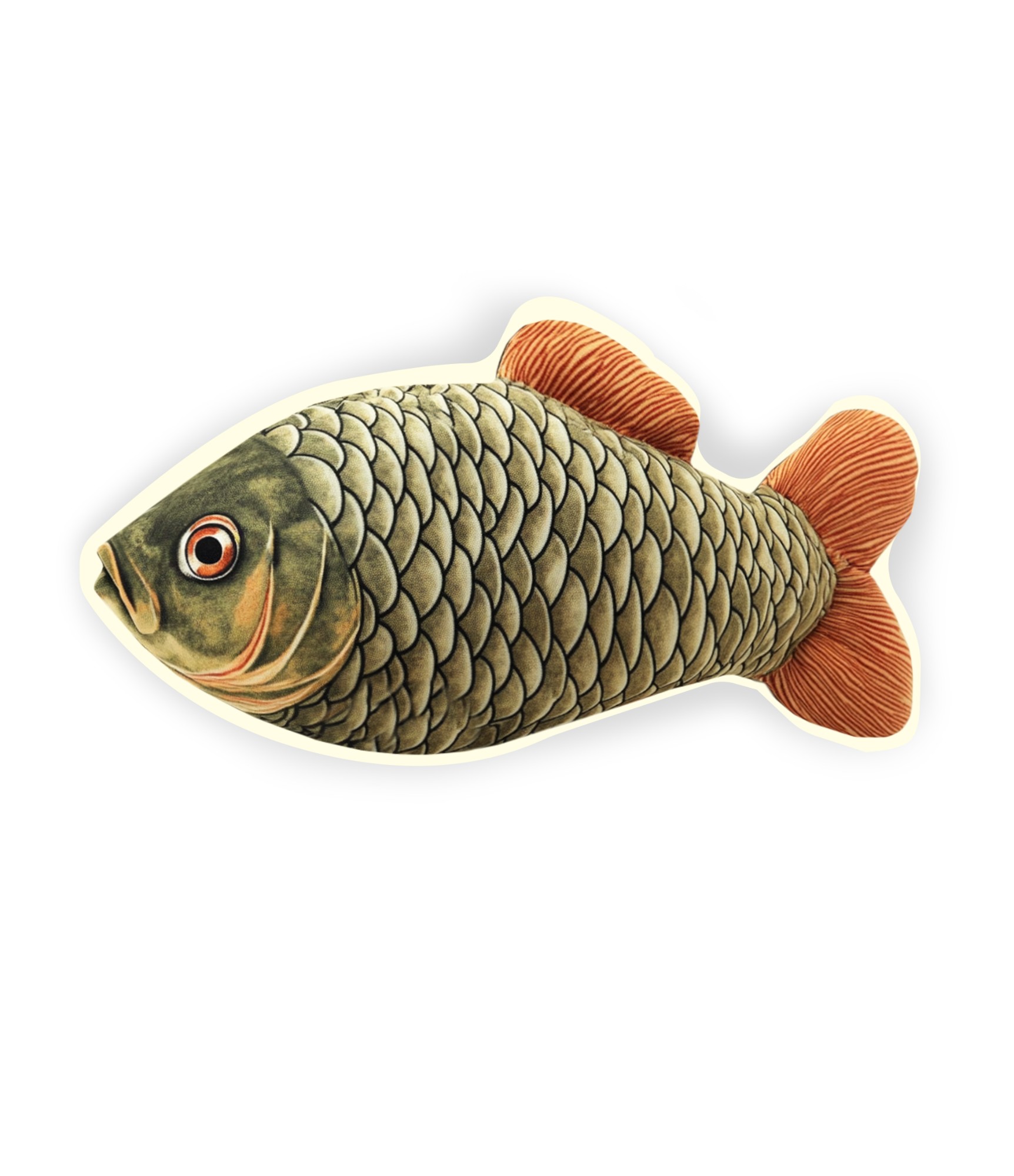 Dekoratyvinė pagalvėlė su žuvis karosas nuotrauka