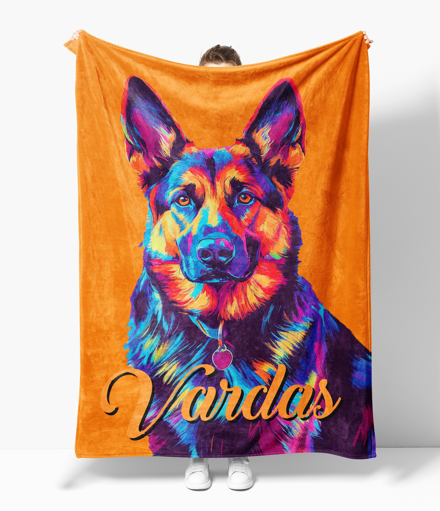 praktiška kalėdinė dovana pledas su šuniuku