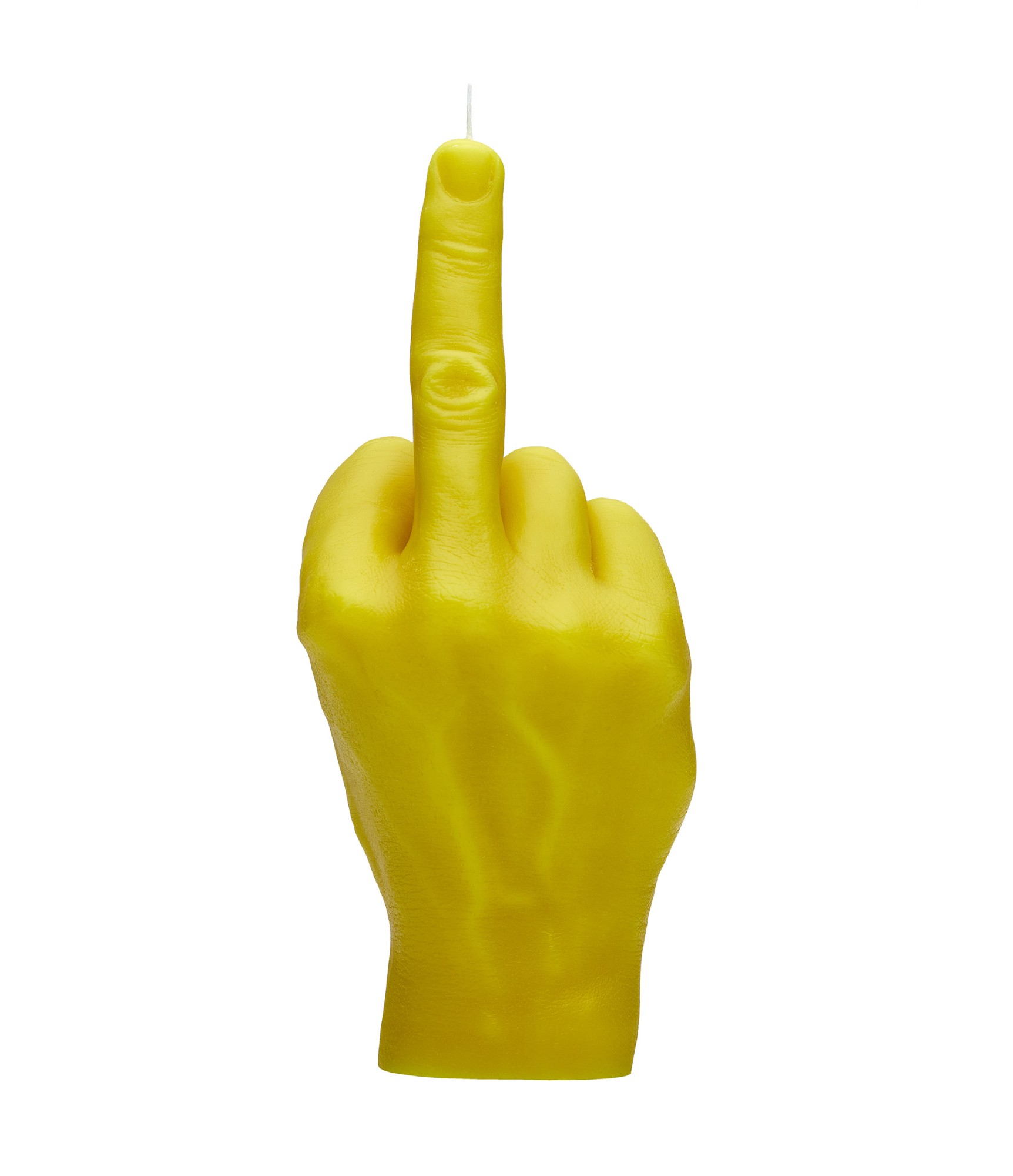 Ar rokām darināta svece F*ck You Yellow