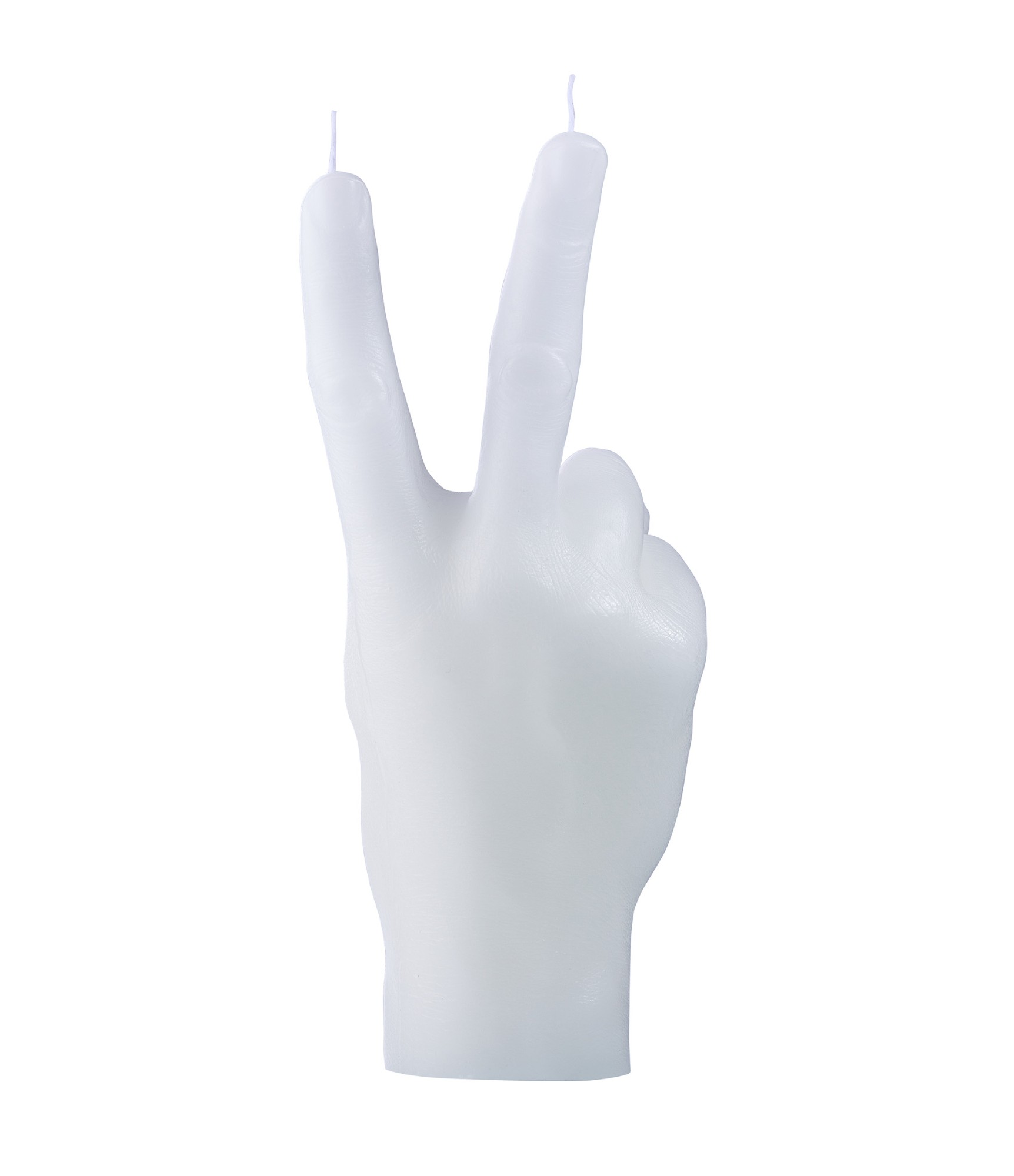 Ar rokām darināta svece Peace White