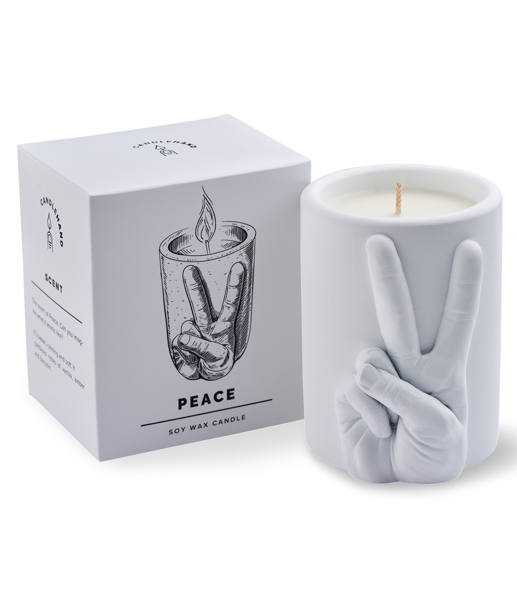 Aromātiskā sojas vaska svece CandleHand Jar Peace
