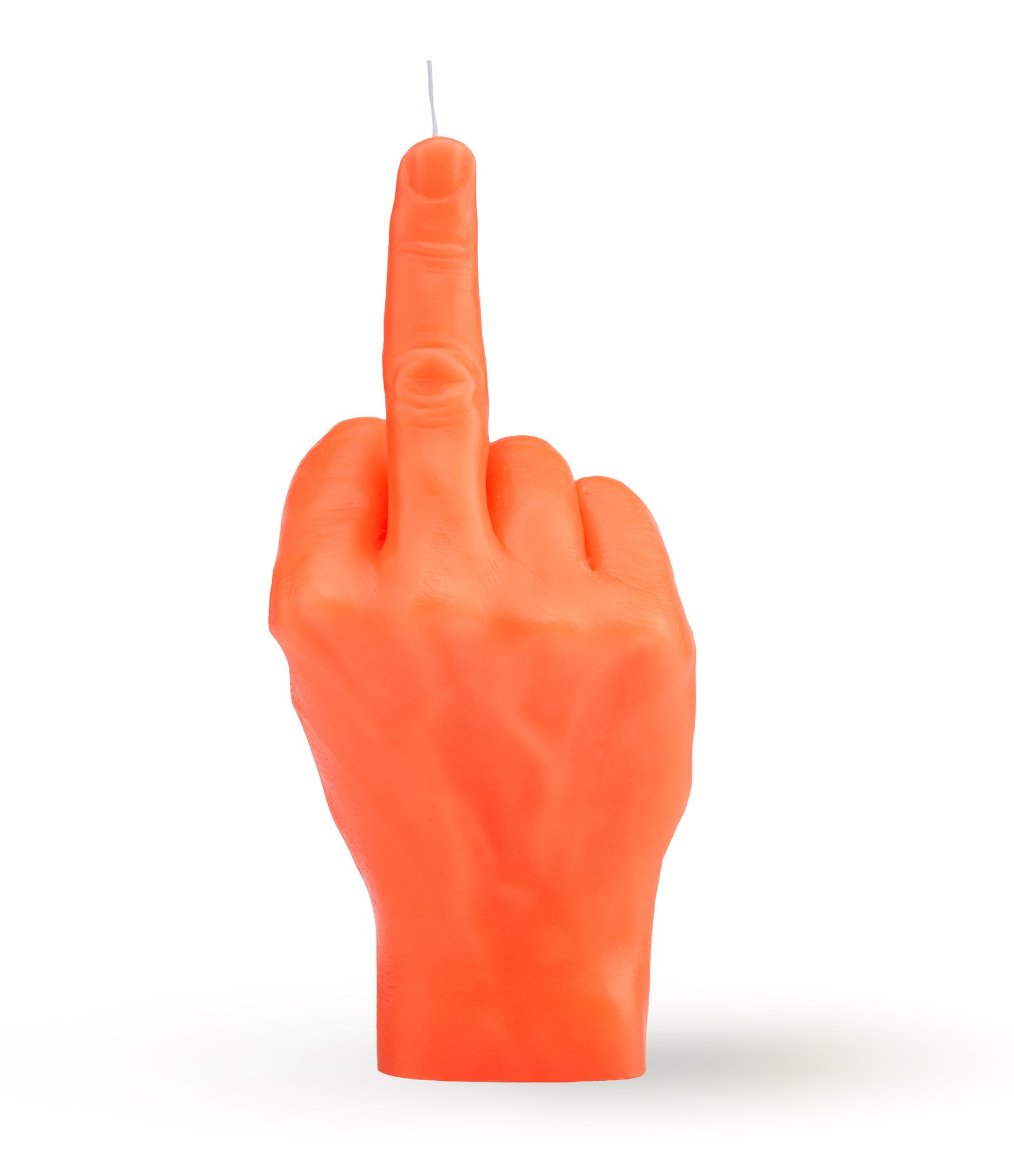 Ar rokām darināta svece F*ck You Neona Orange