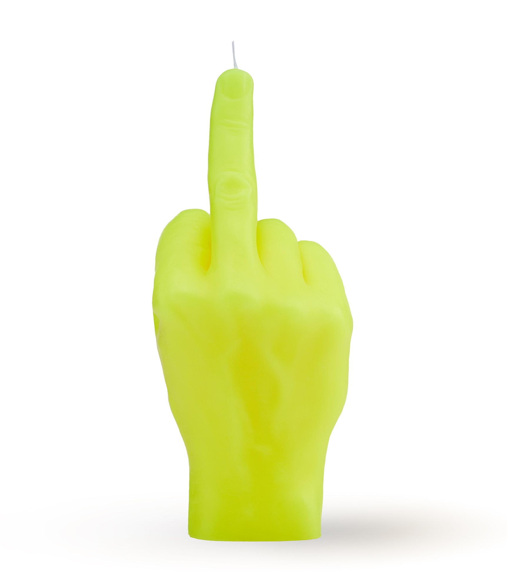 Ar rokām darināta svece F*ck You Neon Yellow