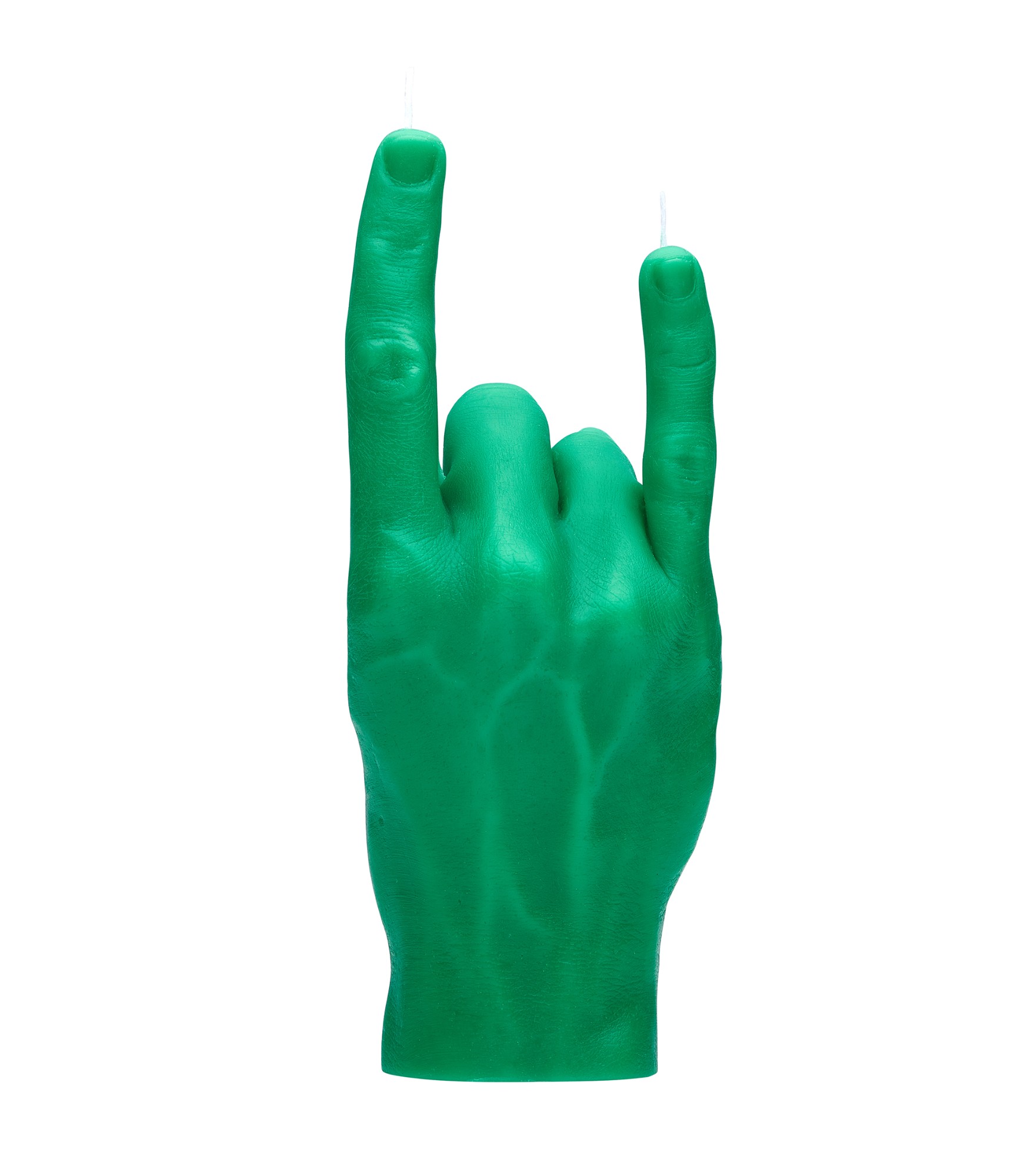 Ar rokām darināta svece You Rock Green
