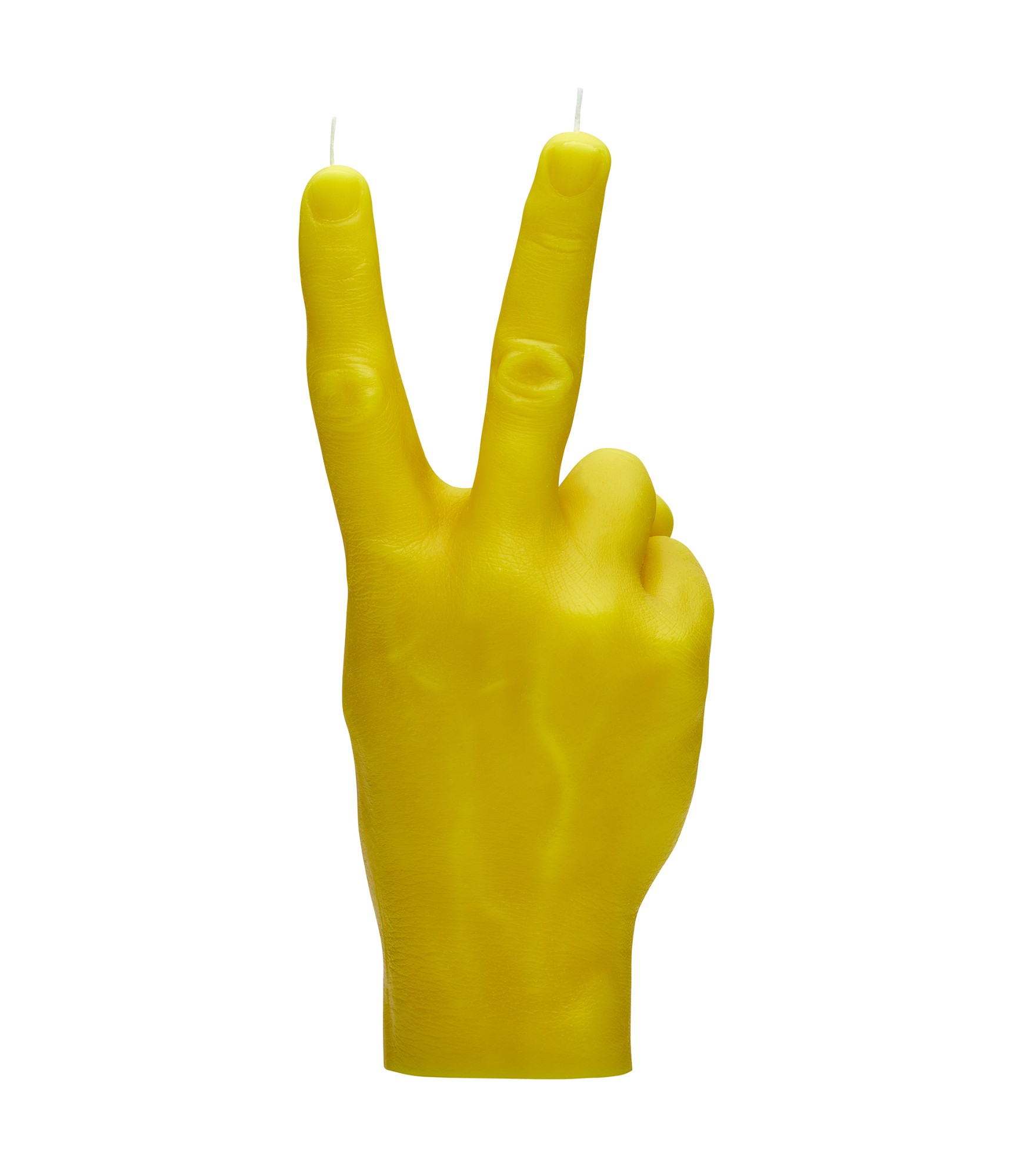 Ar rokām darināta svece Peace Yellow