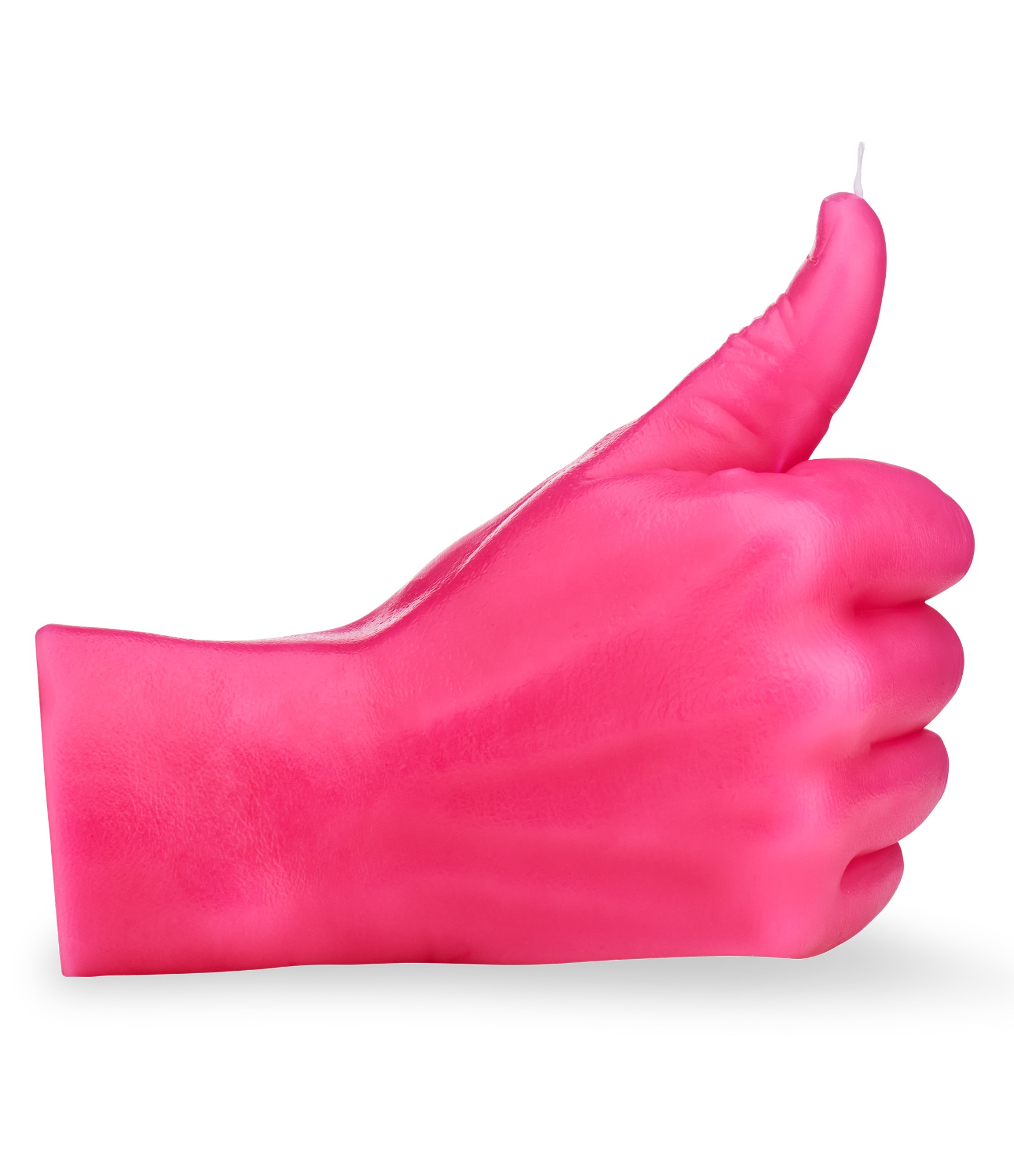 Ar rokām darināta svece Thumbs Up Pink