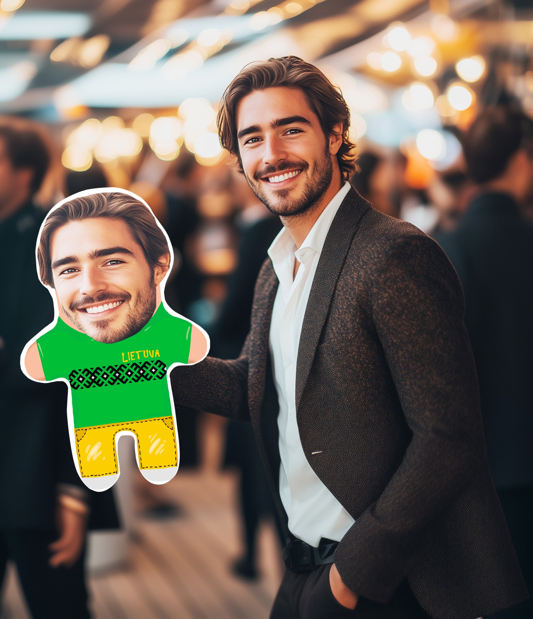 Dovana vyrui personalizuota pagalvė Lietuvis