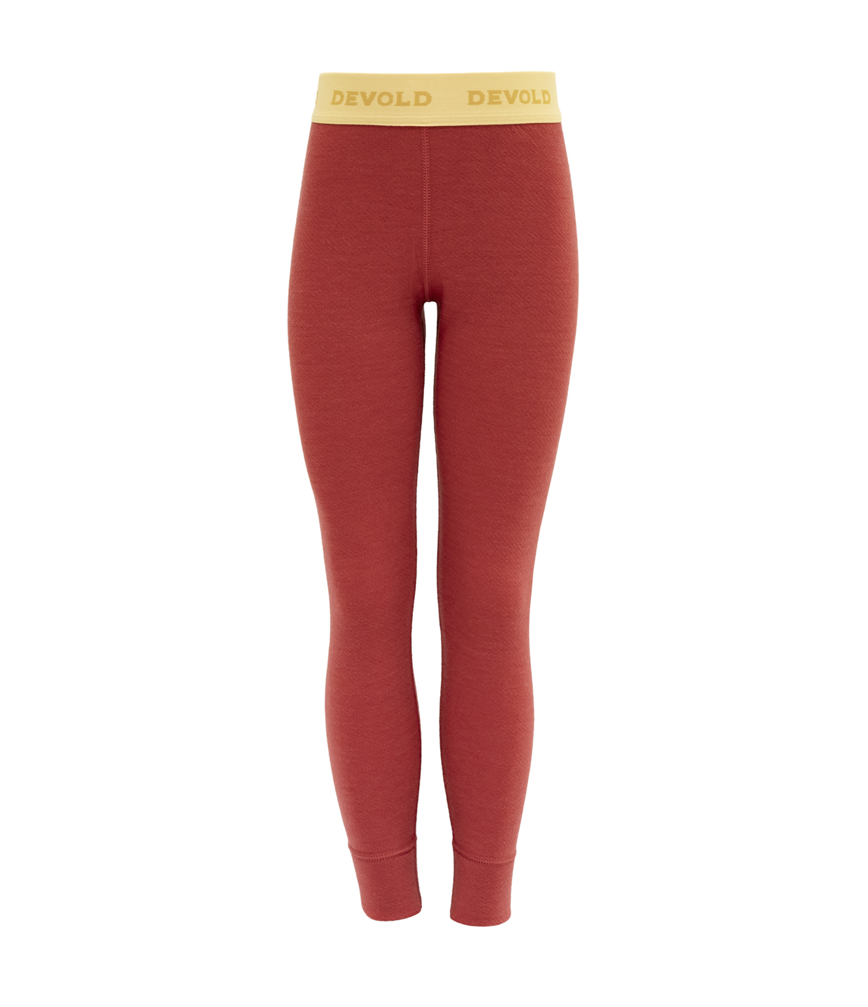 raudonos termo kelnes vaikams devold