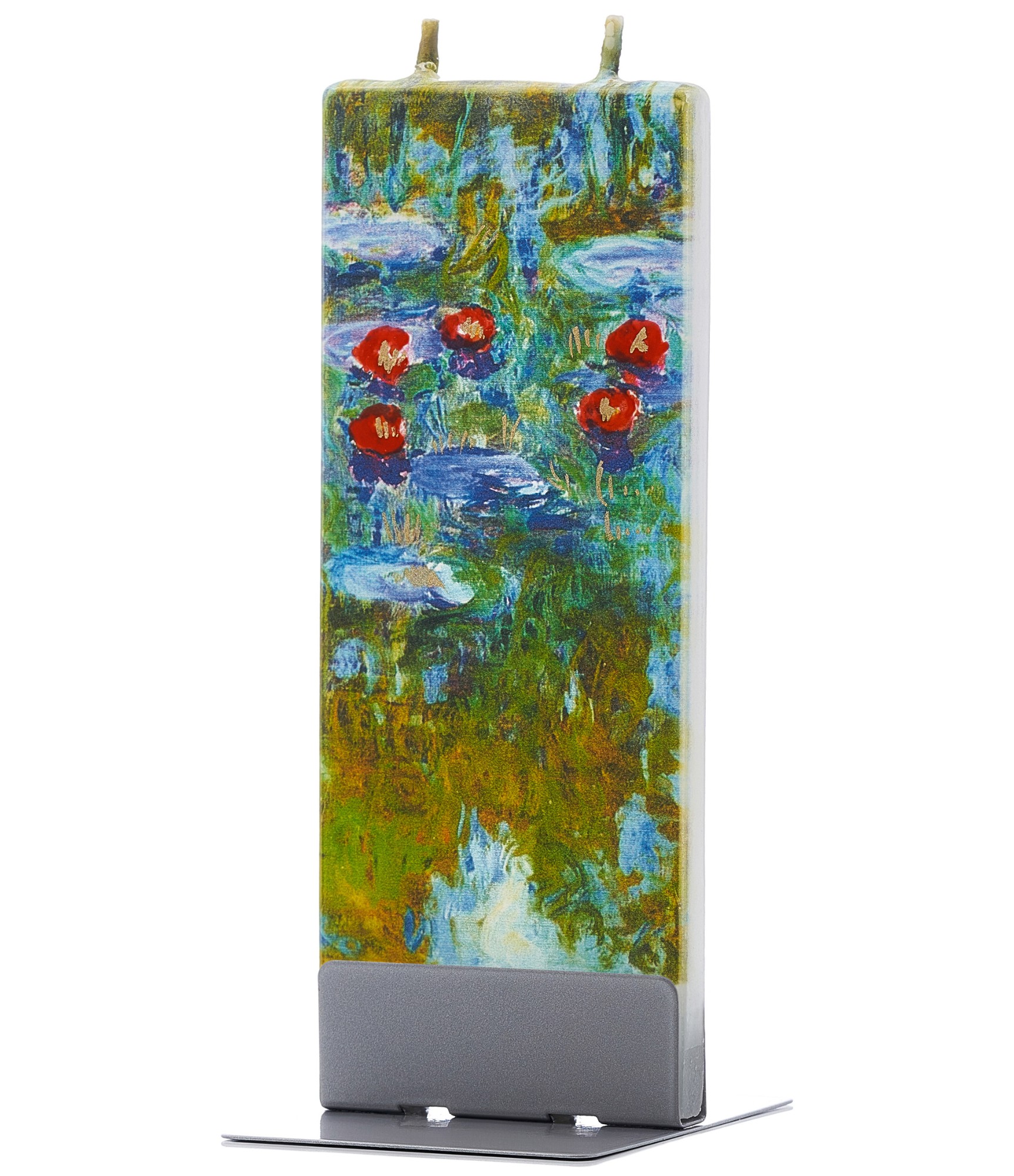 Oriģināla dāvana - roku darbs svece Ūdensrozes 18K031 ranku darbo zvake claude monet vandens lelijos
