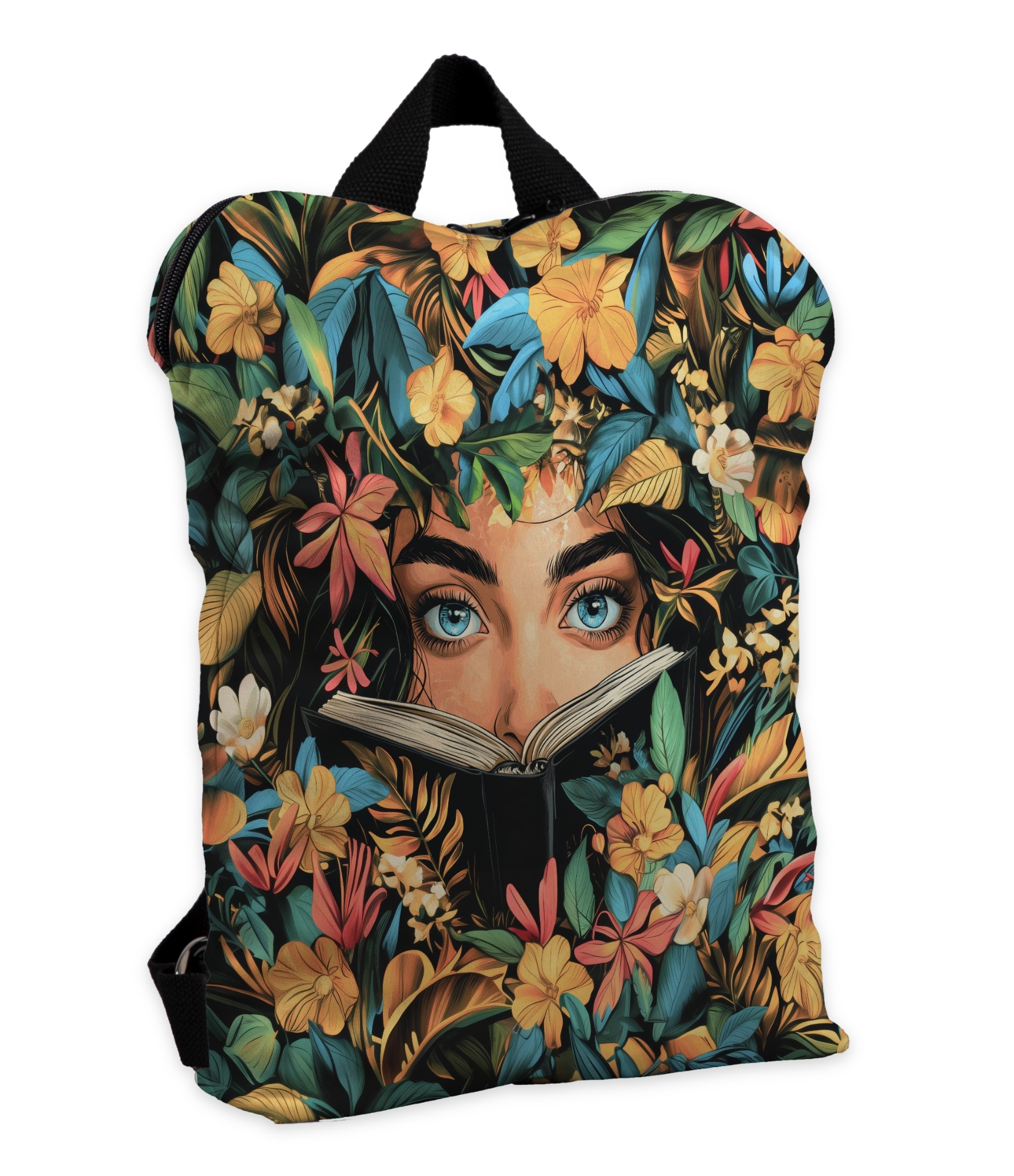 Kuprinė moterims su gėlėmis