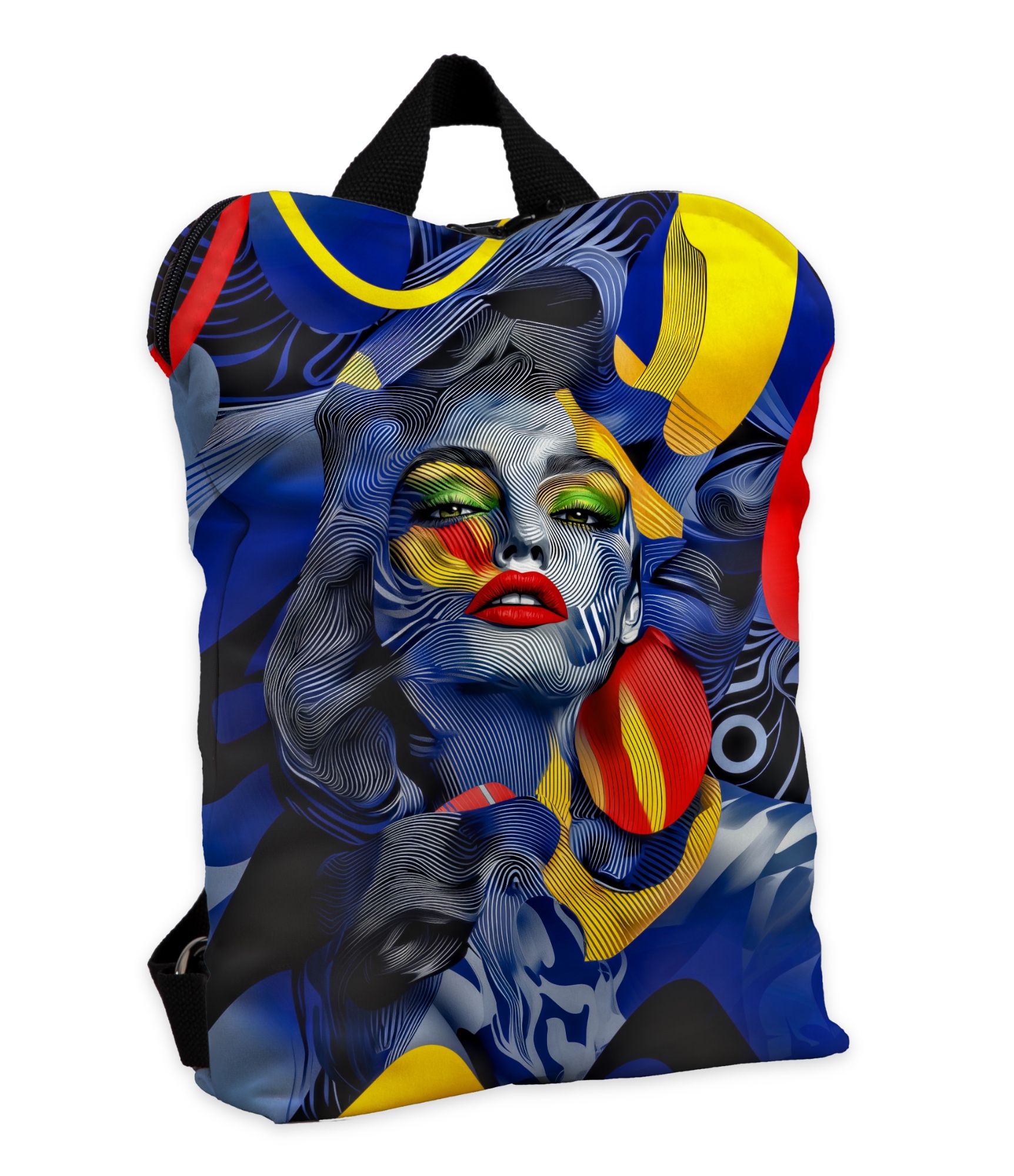 Kuprinė moterims, juodas ir įvairiaspalvis