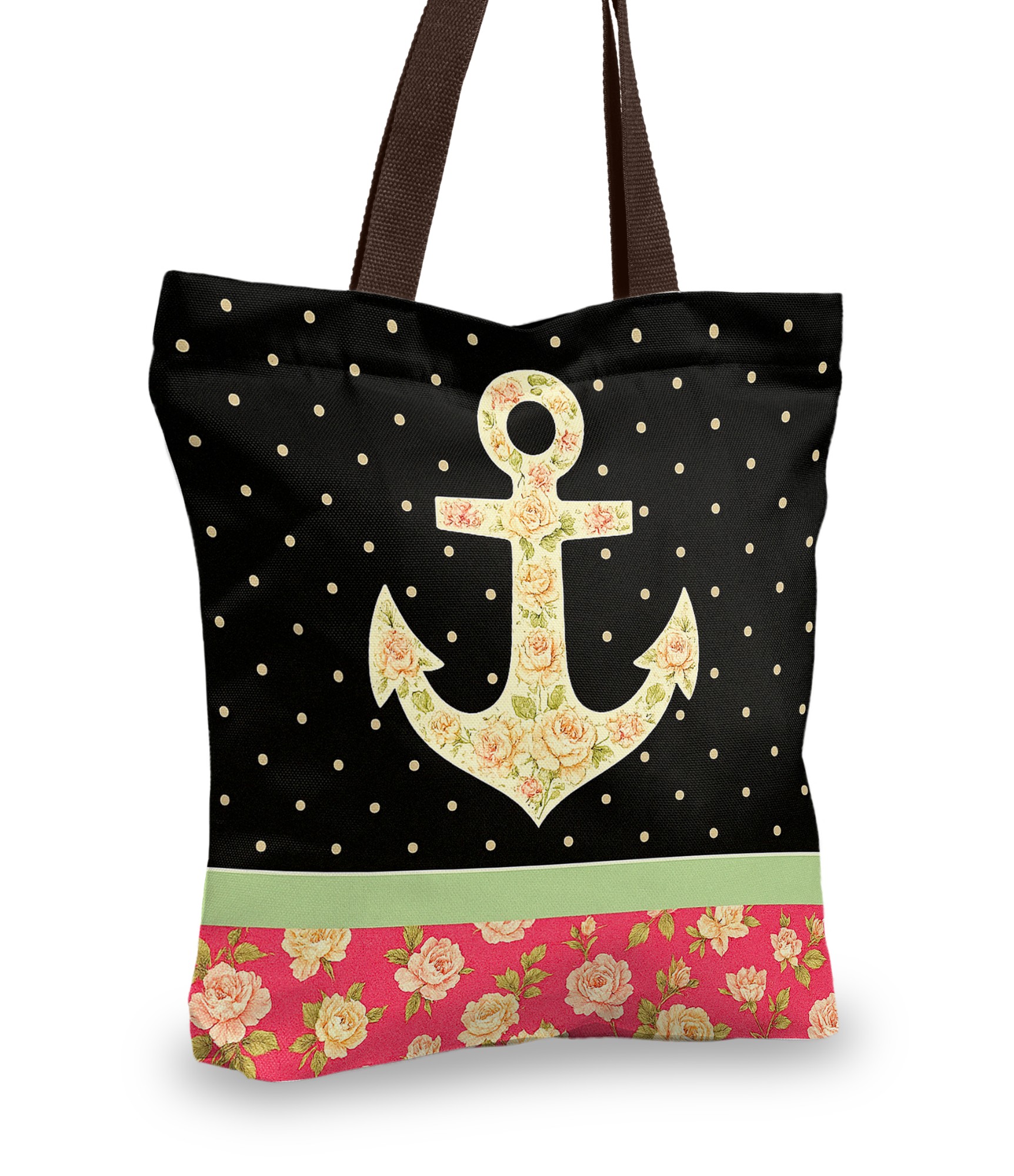 marinistinis pirkinių krepšys su inkaru