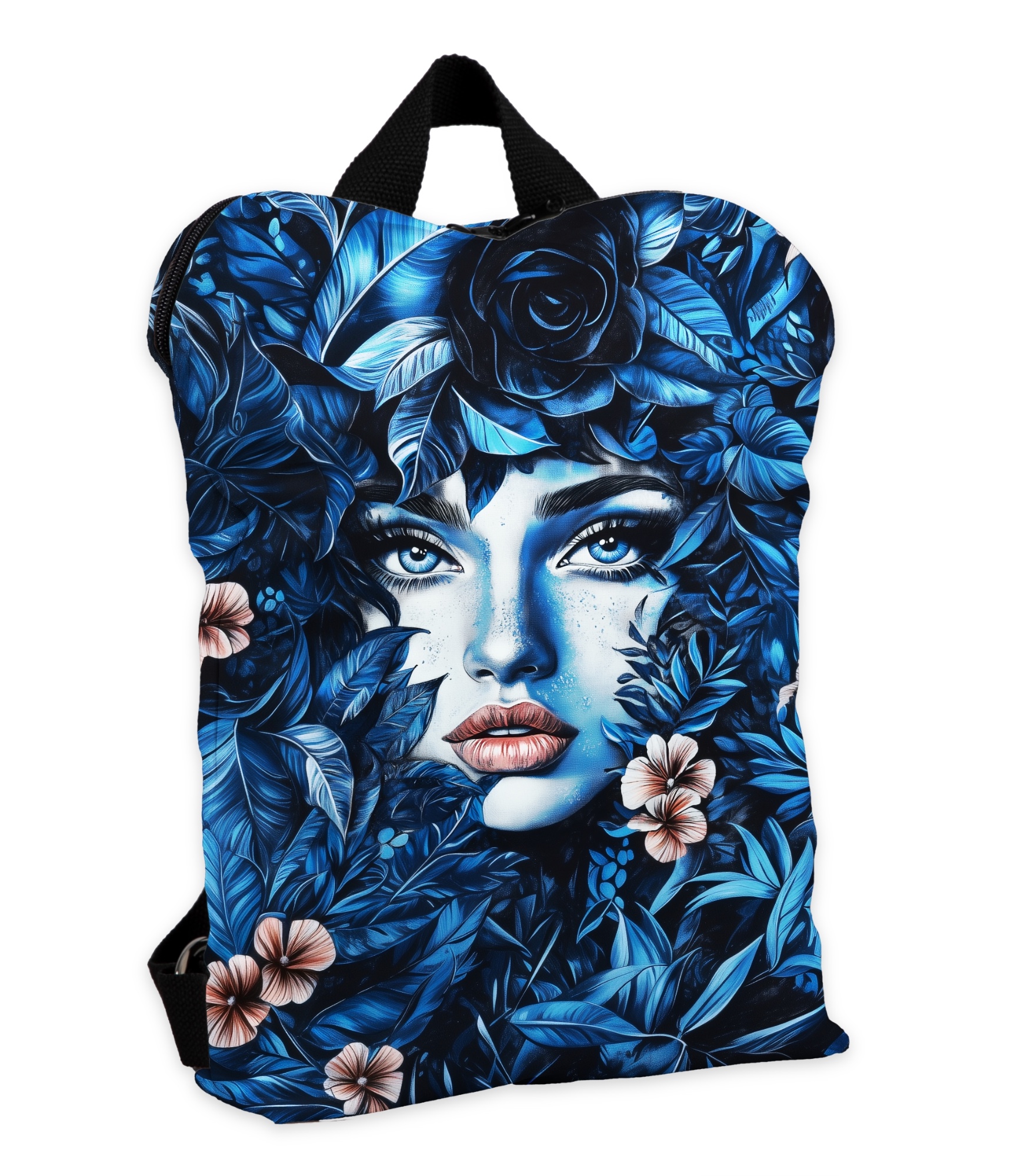 Kuprinė moterims su mergaite ir gėlėmis