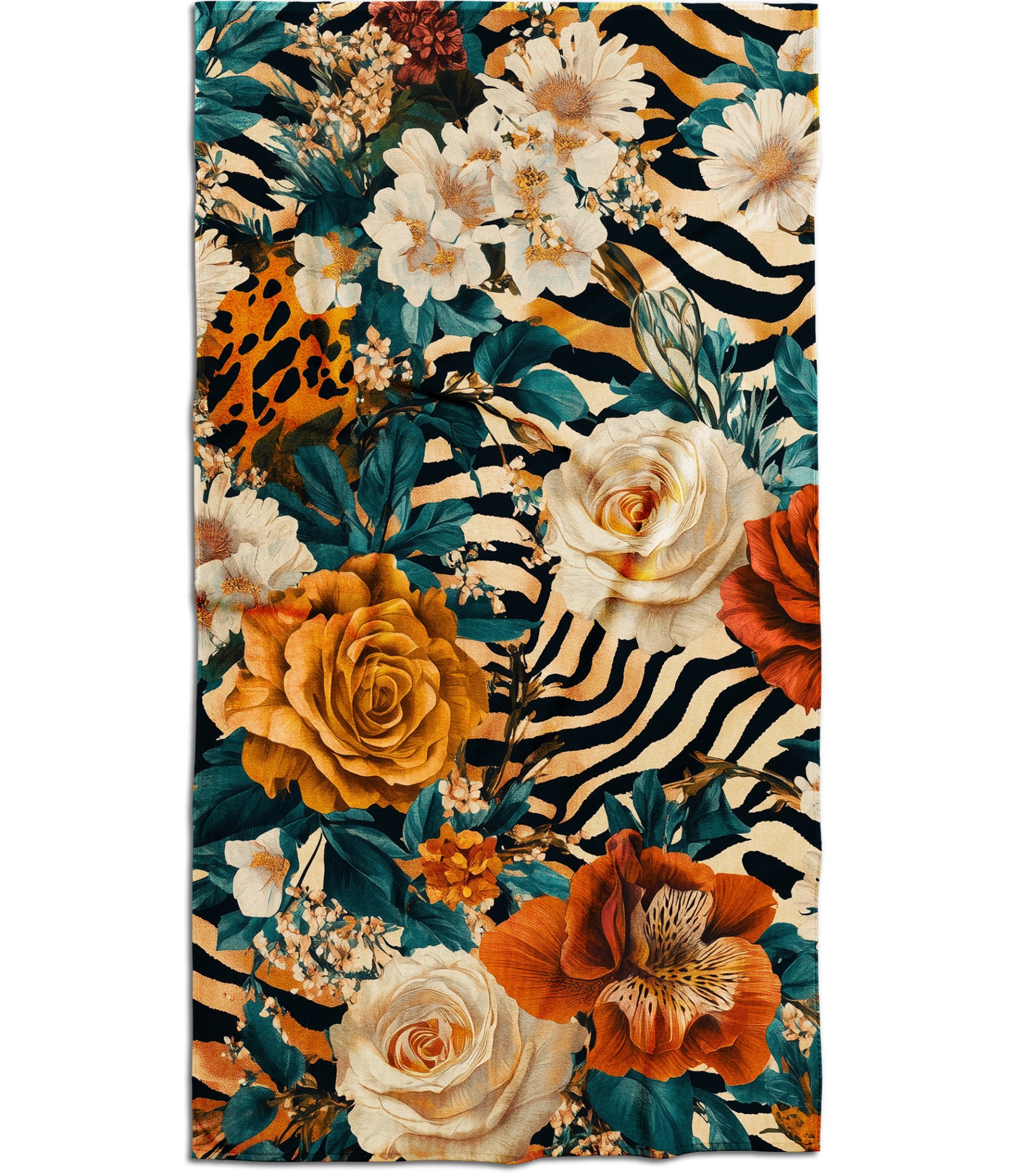 paplūdimio rankšluostis gėlės