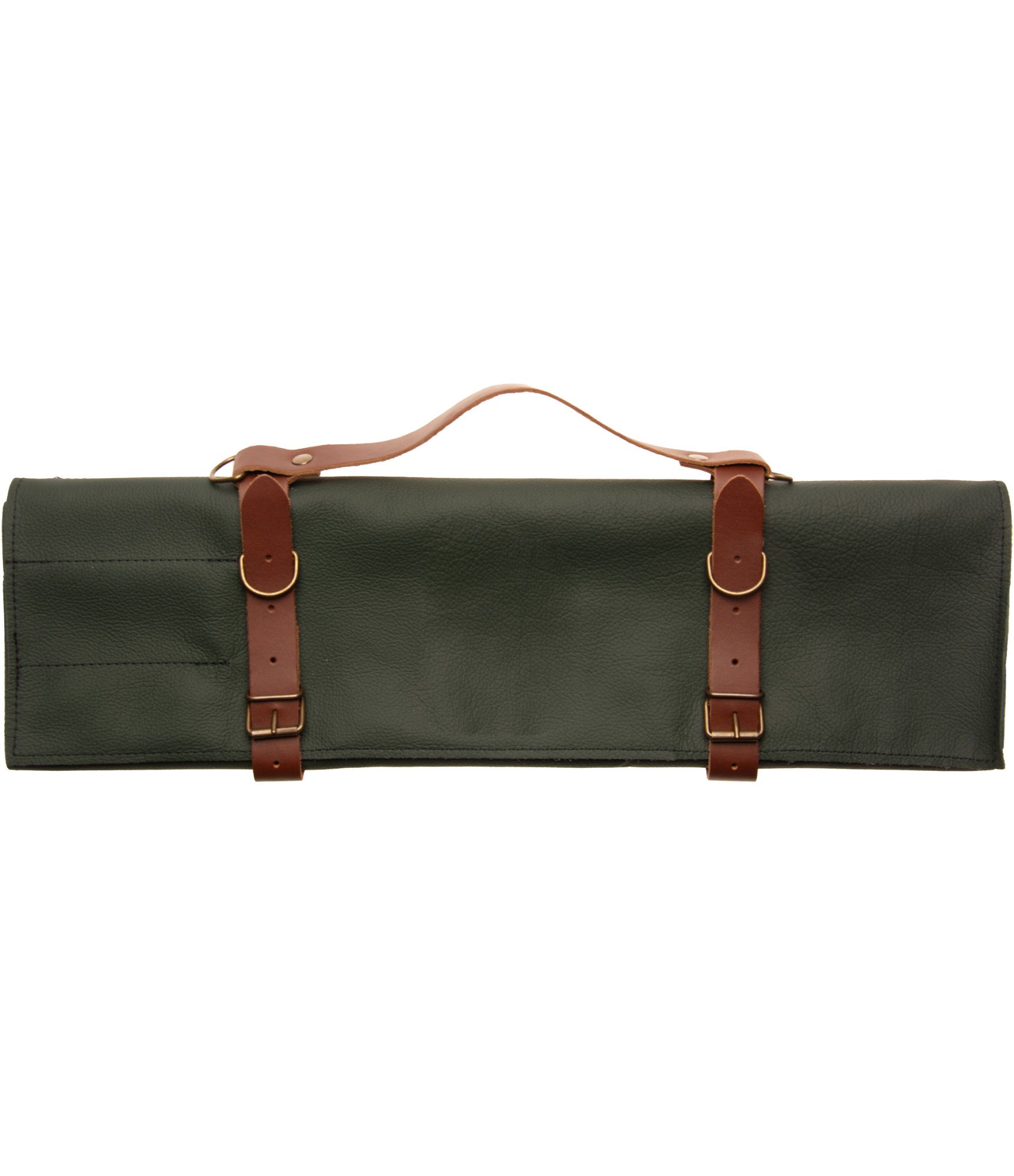 tamsiai zalias peiliu deklas odinis 9 peiliams