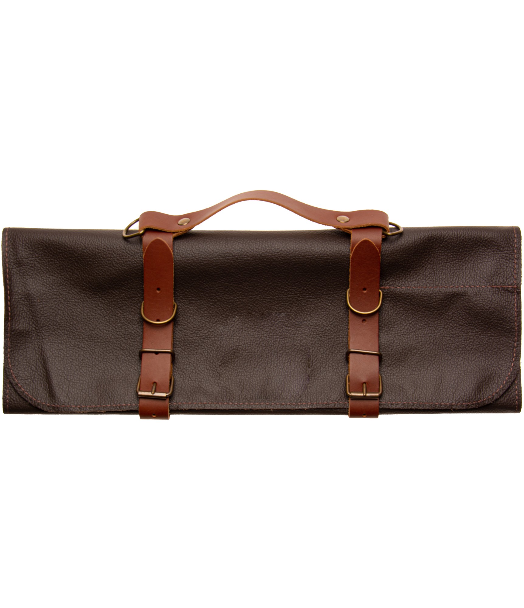 rudas odinis peilių dėklas 10 peiliai