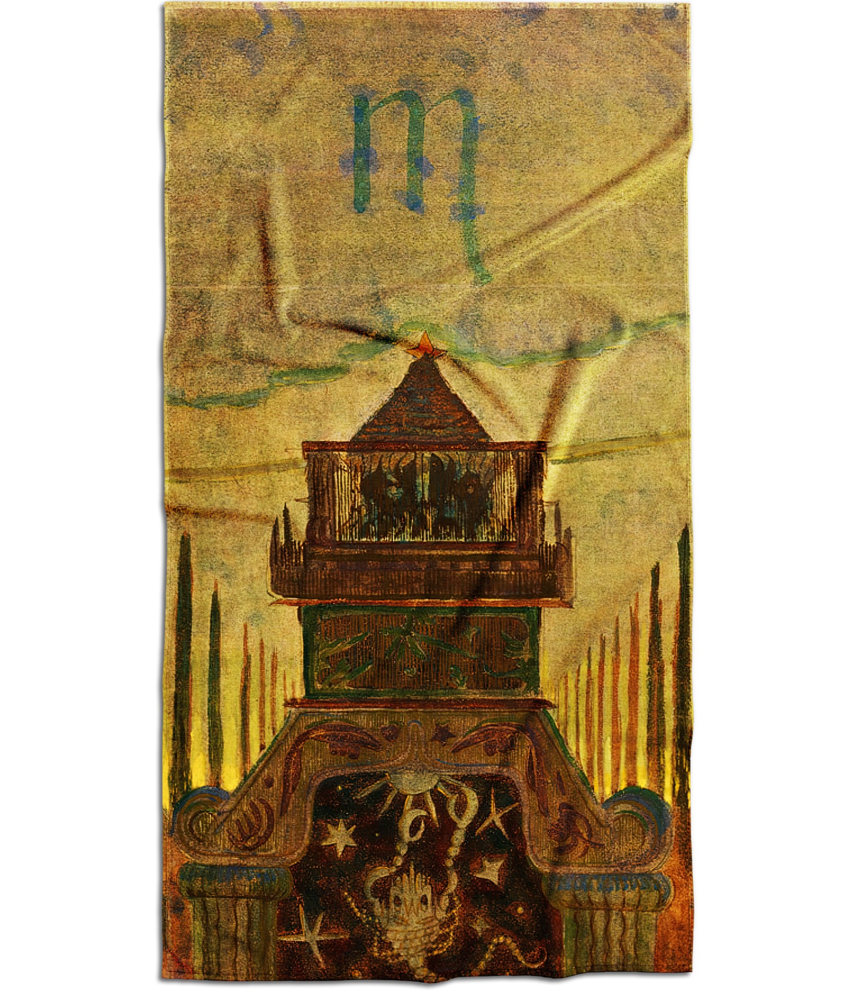 Dvielis Zodiaka zīme Skorpions 25-TW-126 3 rankšluostis su zodiaku čiurlionis skorpionas 3