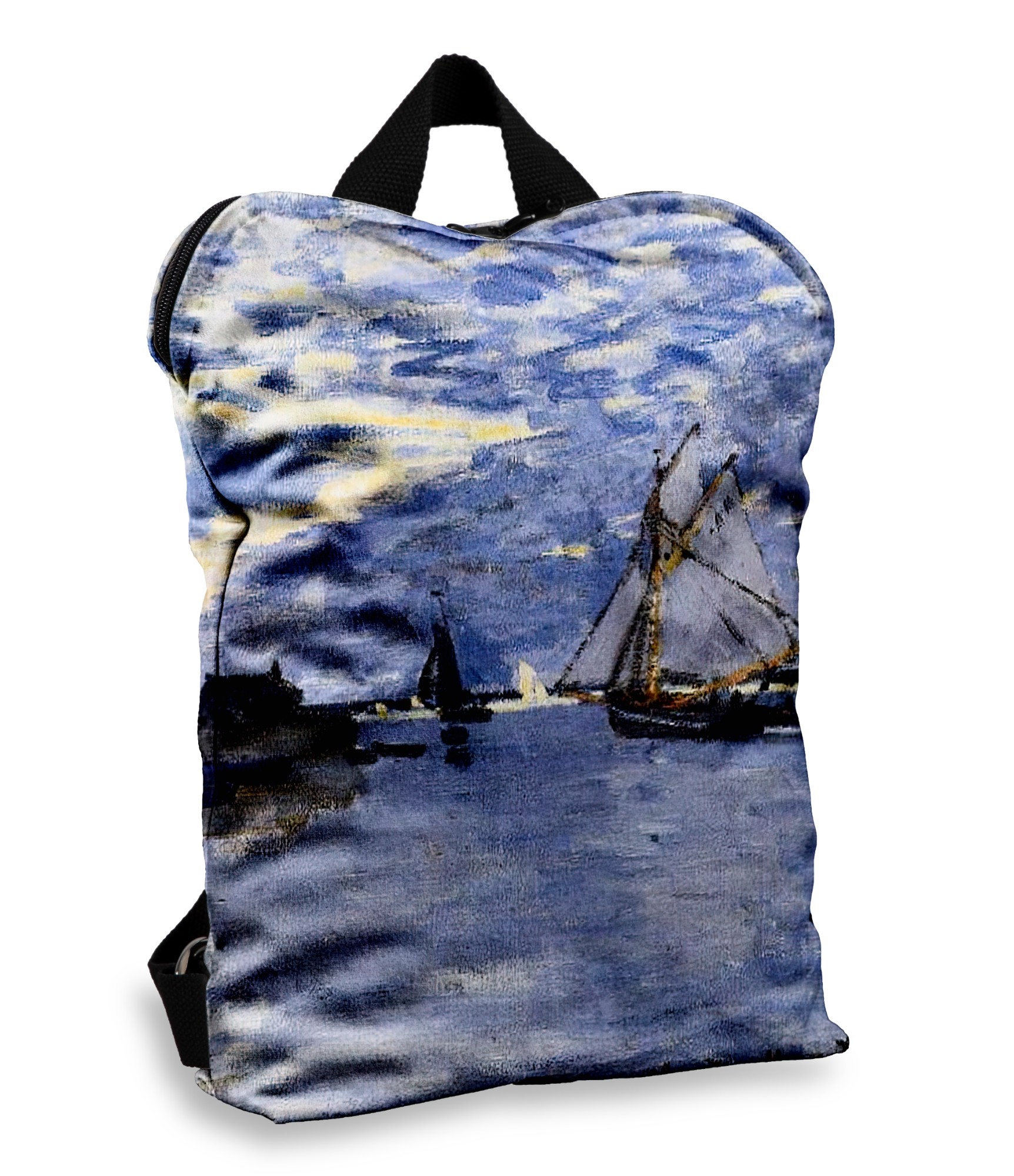 marinistinė kuprinė moterimssu laiveliais