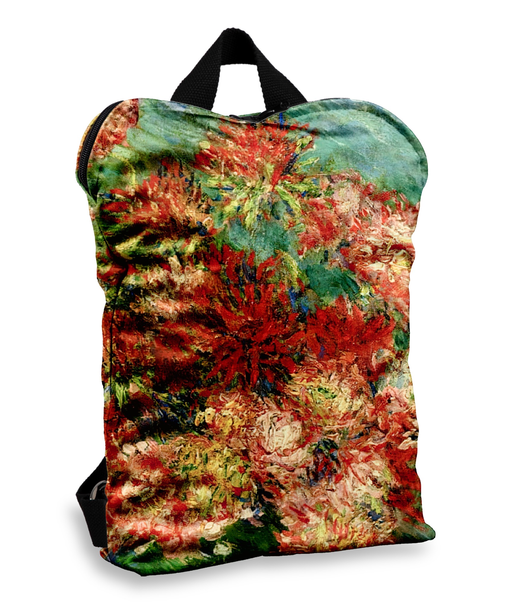 moteriška gėlėta kuprinė