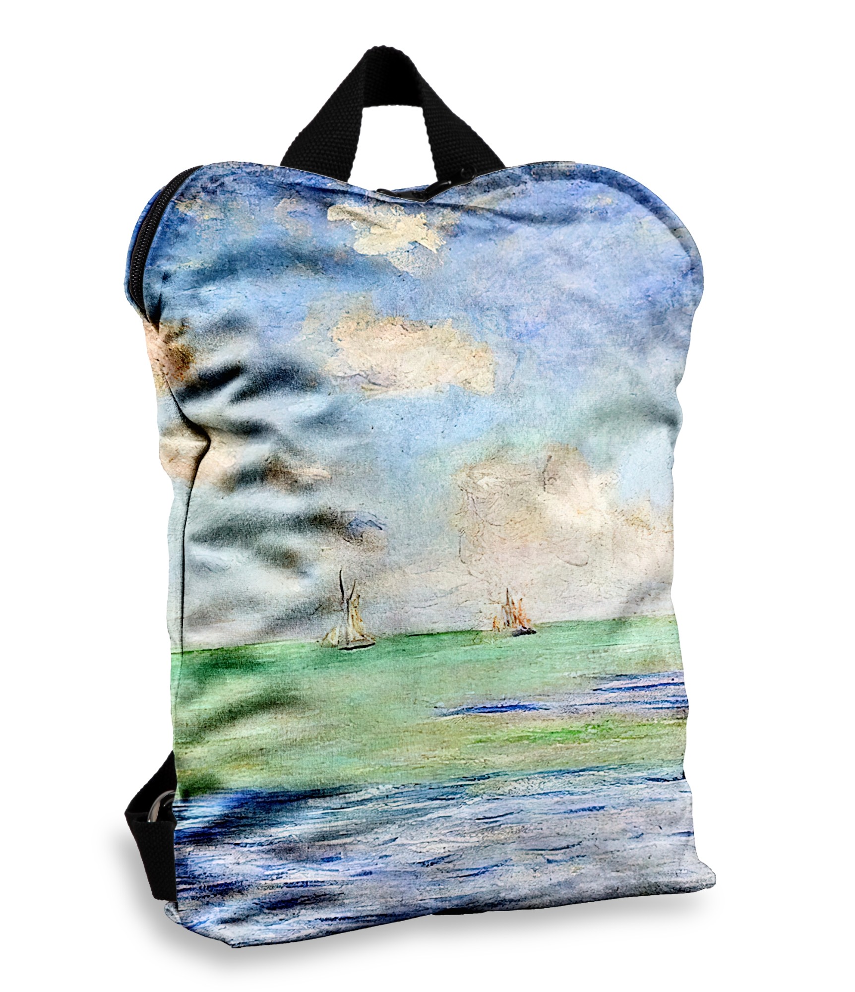 šviesiai mėlyna moteriška kuprinė