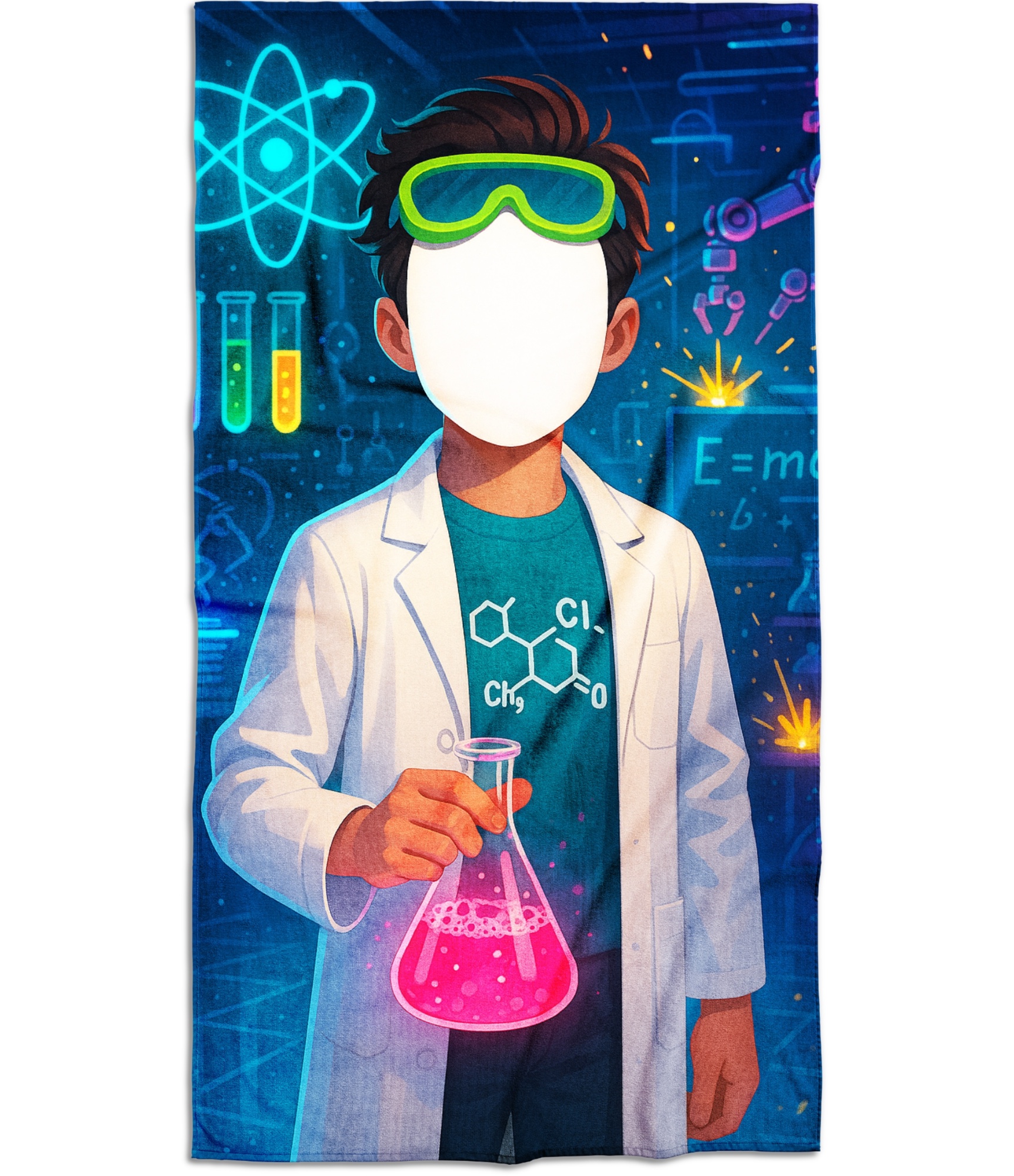 Dvielis ar jūsu seju 25-TW-156 Ķīmiķis 3 Rankšluostis su jūsų veidu, Chemist 3