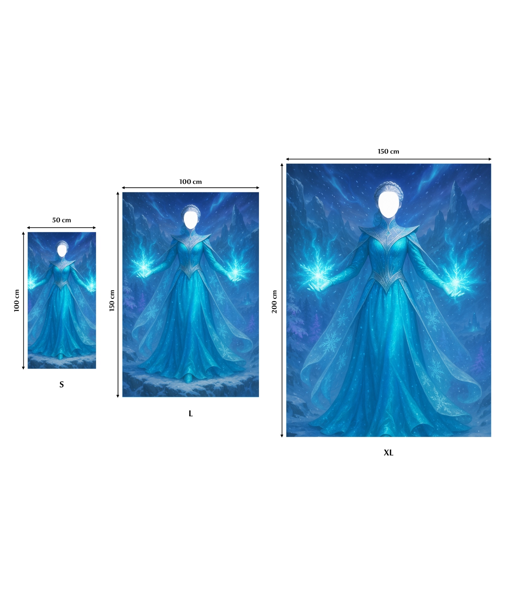 Dvielis ar jūsu seju 25-TW-162 Snow Queen 3 Rankšluostis su jūsų veidu, Snow Queen 3
