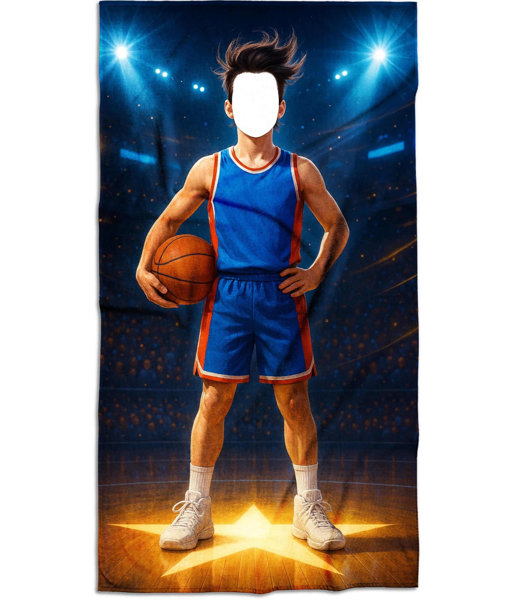 Dvielis ar jūsu seju 25-TW-170 Basketball player 2 Rankšluostis su jūsų veidu, Basketball player 2