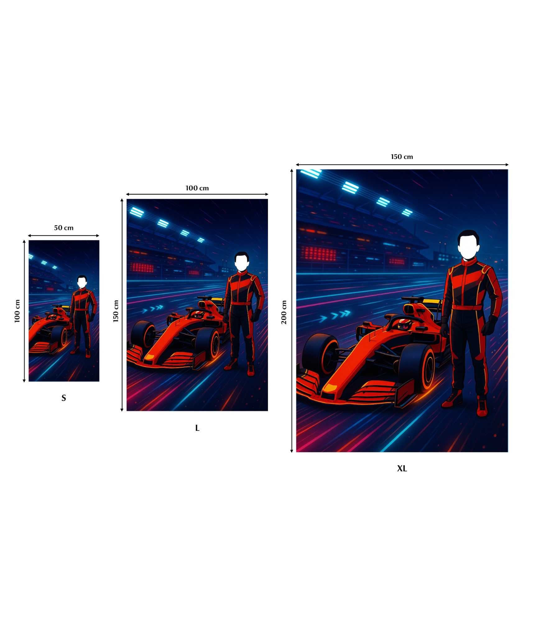 Dvielis ar jūsu seju 25-TW-171 Racing drivers 3 Rankšluostis su jūsų veidu, Racing drivers 3
