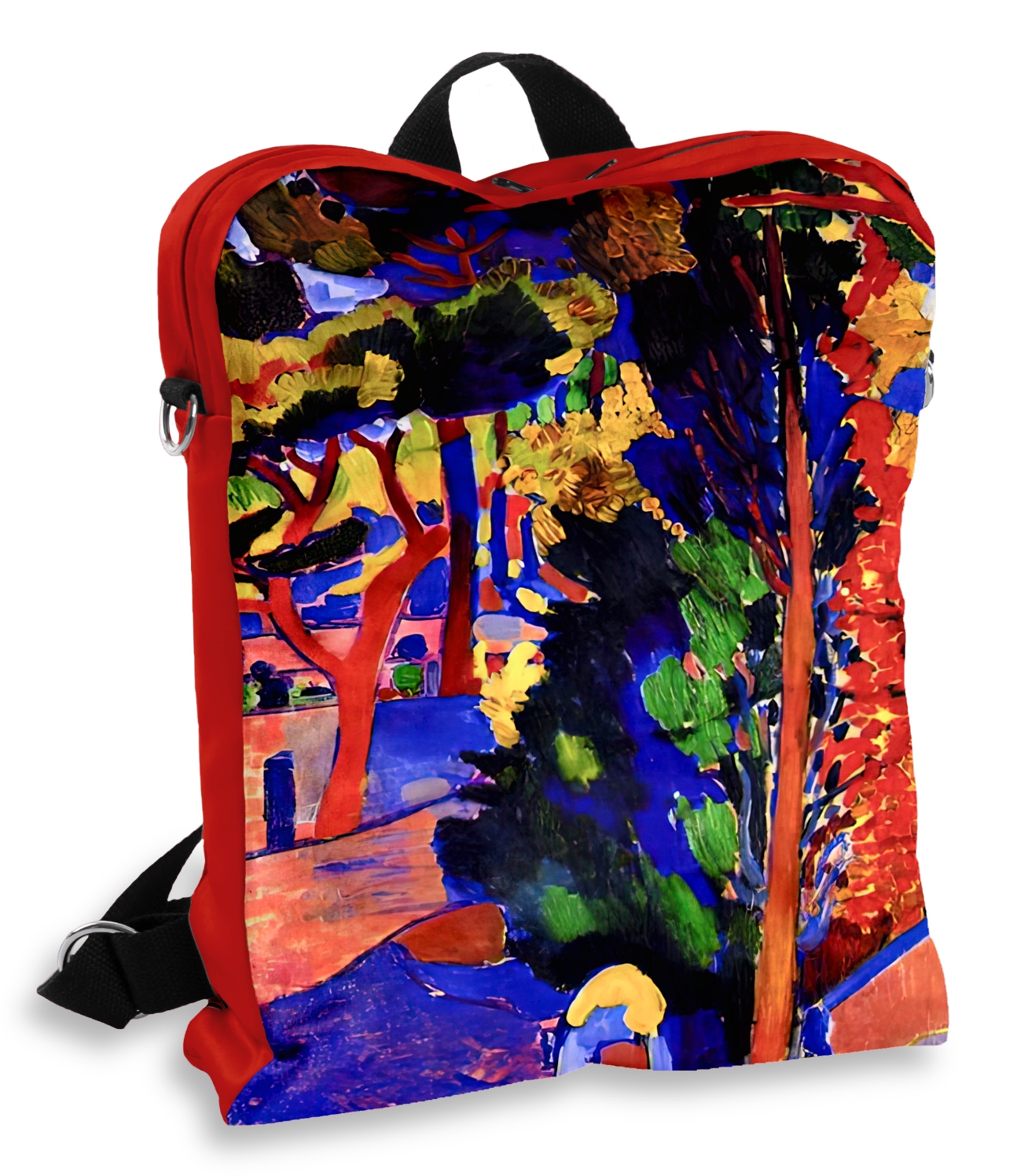 spalvota talpi kuprinė moterims