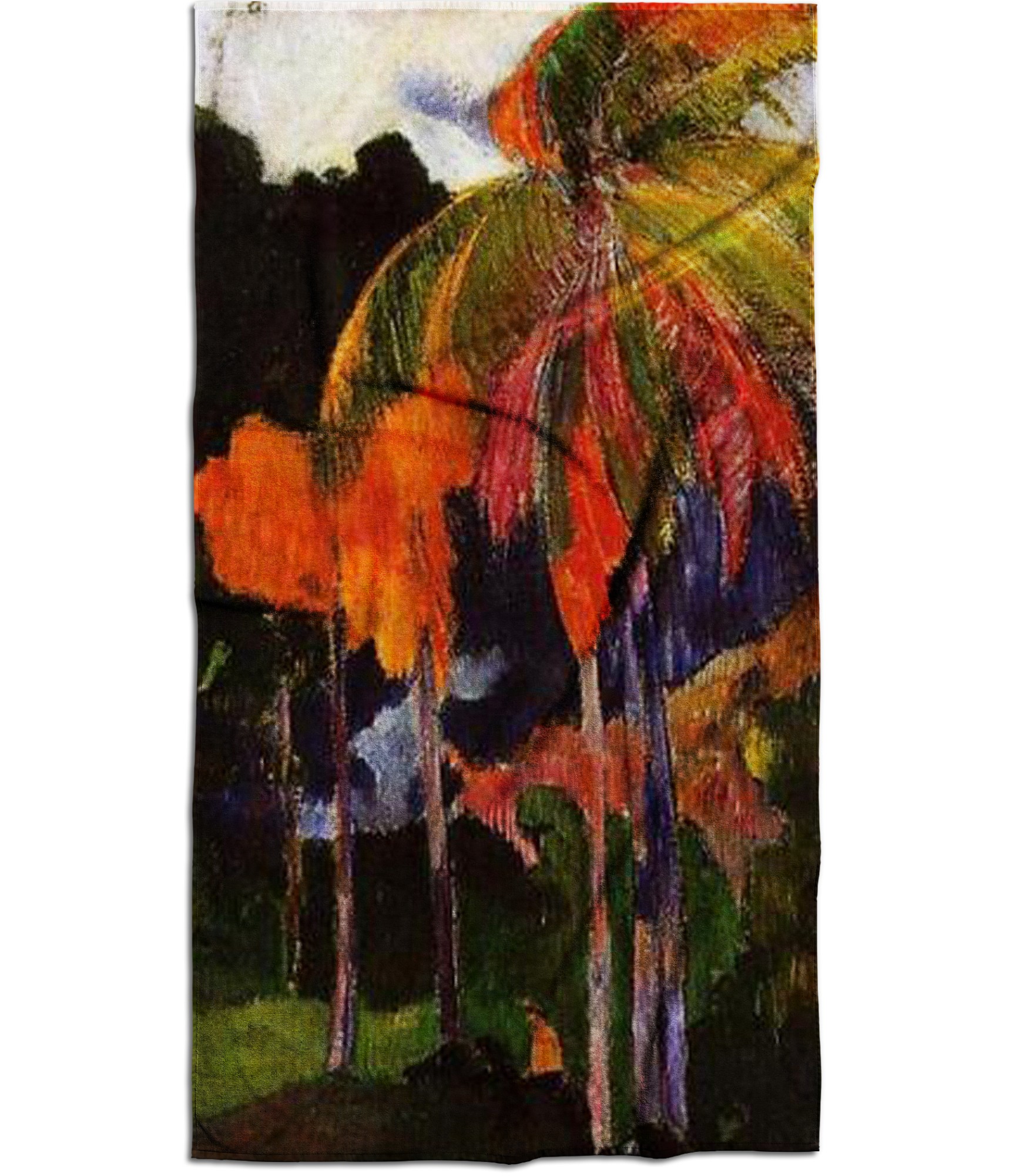 spalvotas rankšluostis su palme, didelis